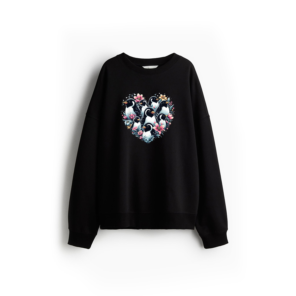 Penguins Love Beautiful Colorful Penguin Art Animal Sweatshirt