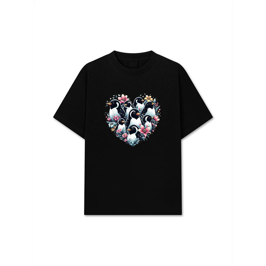 Penguins Love Beautiful Colorful Penguin Art Animal T-Shirt