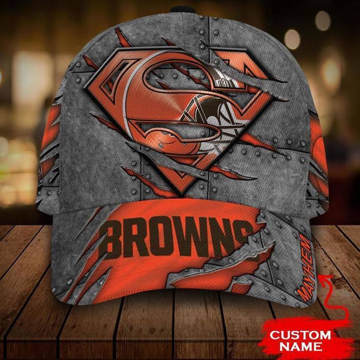 Personalized Cleveland Browns Superman 3D Classic Baseball Cap PH457
