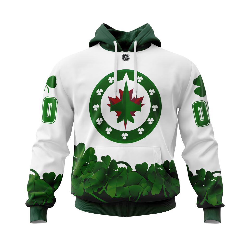 Personalized Winnipeg Jets Happy St Patricks Day Unisex Pullover Hoodie