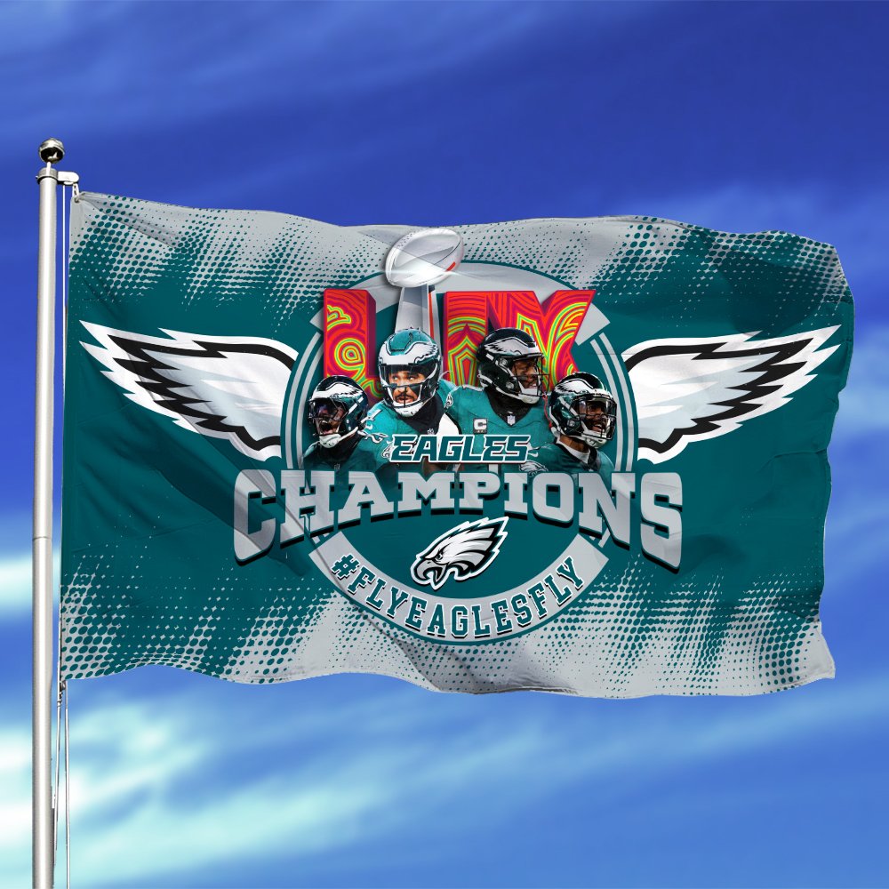 Philadelphia Eagles Champions Super Bowl 2025 3X5ft And 4X6ft Flag , Sport Flag For Fan , Sport Home Decorations 
