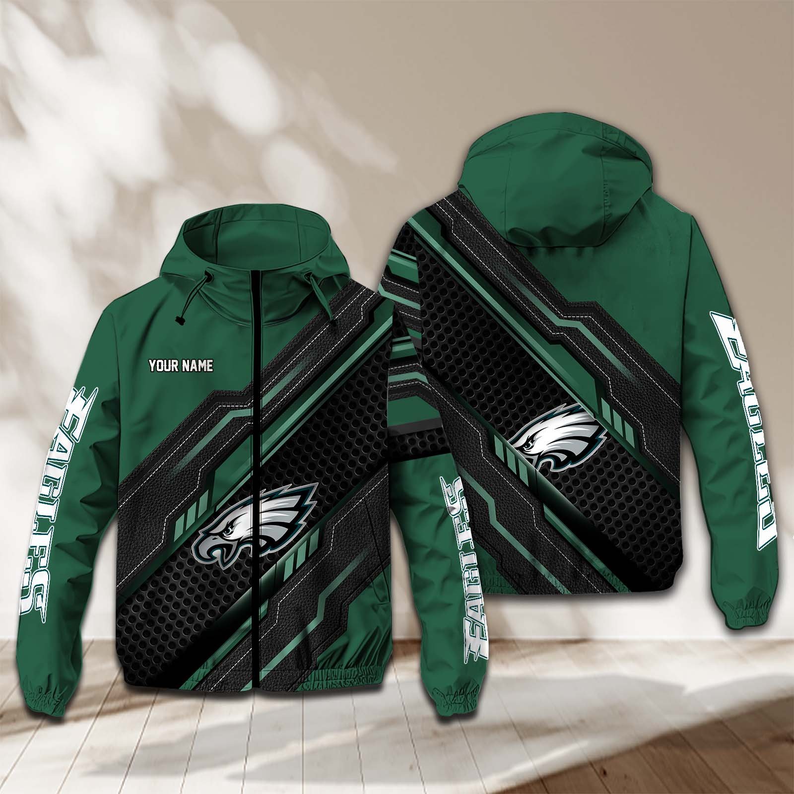 Philadelphia Eagles NFL Personalized Windbreaker Jacket For Fan