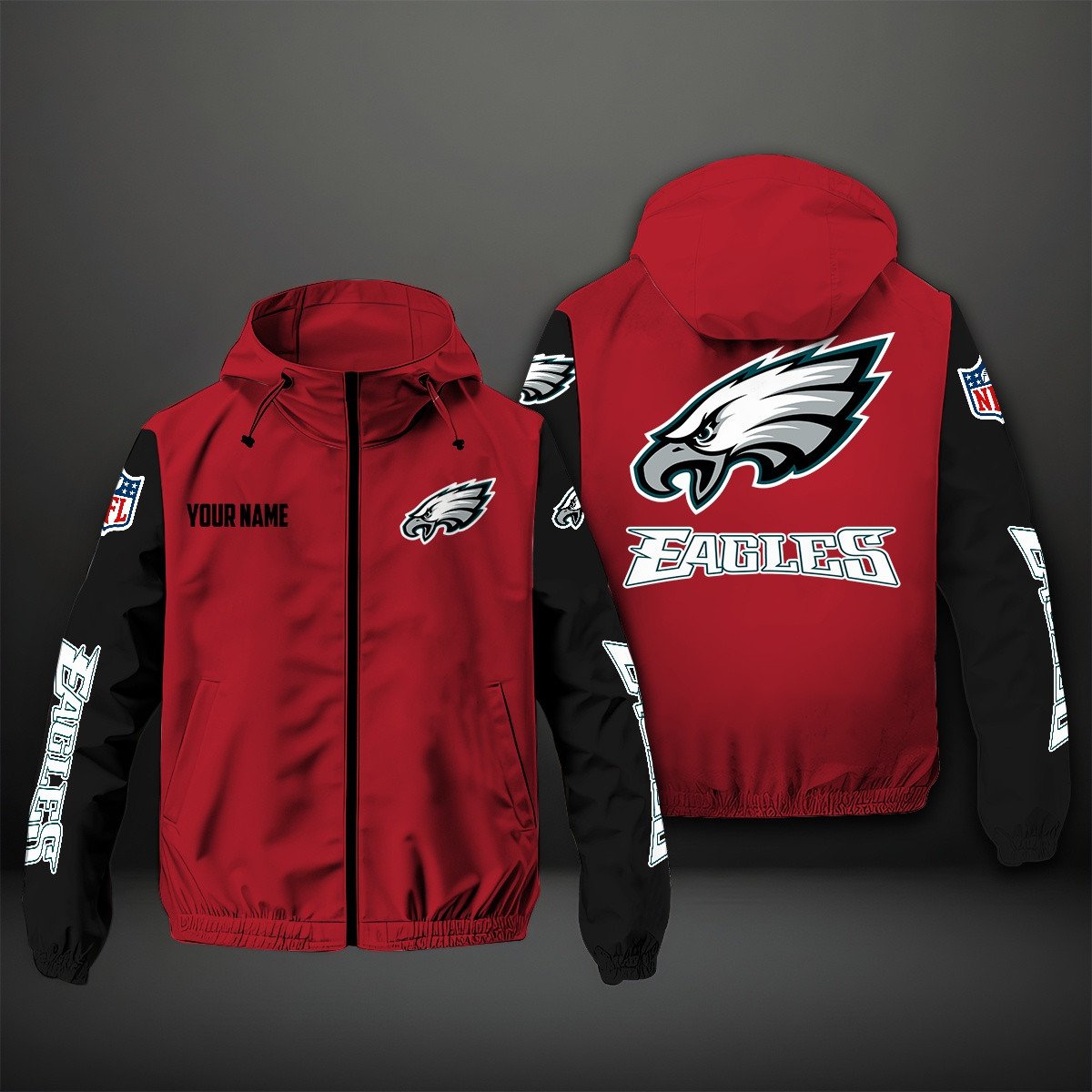 Philadelphia Eagles NFL Personalized Windbreaker Jacket For Fan