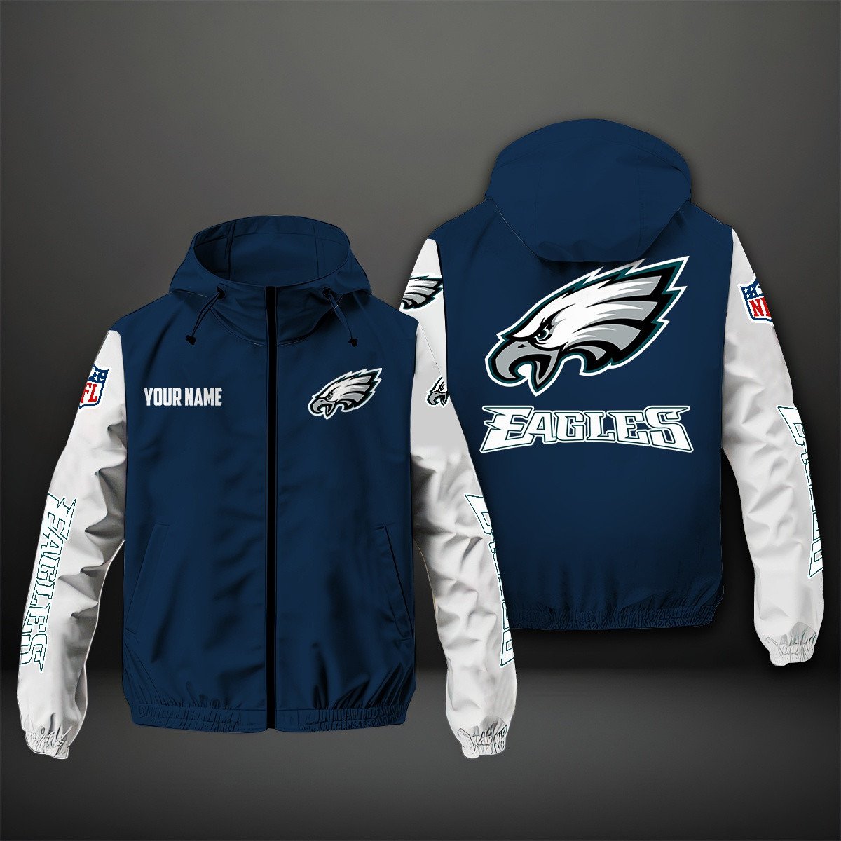 Philadelphia Eagles NFL Personalized Windbreaker Jacket For Fan