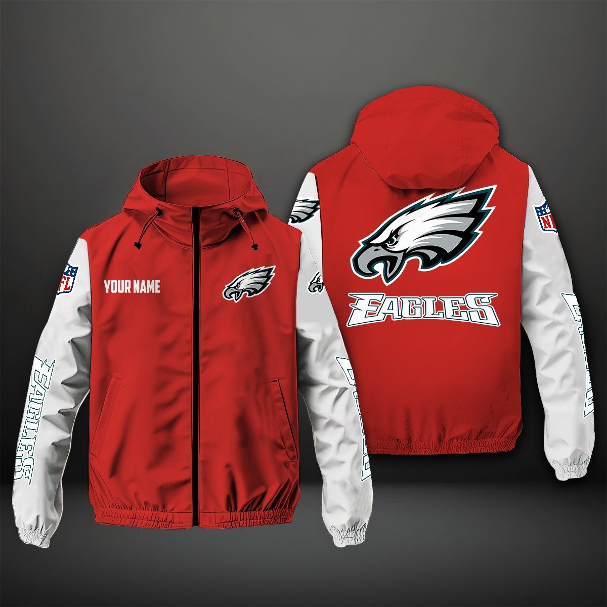 Philadelphia Eagles NFL Personalized Windbreaker Jacket For Fan