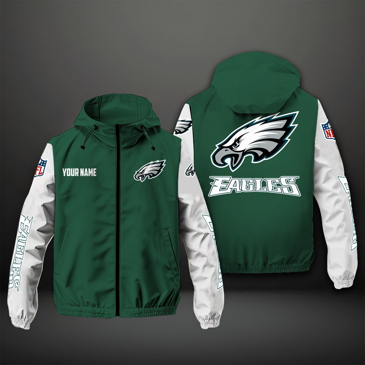 Philadelphia Eagles NFL Personalized Windbreaker Jacket For Fan