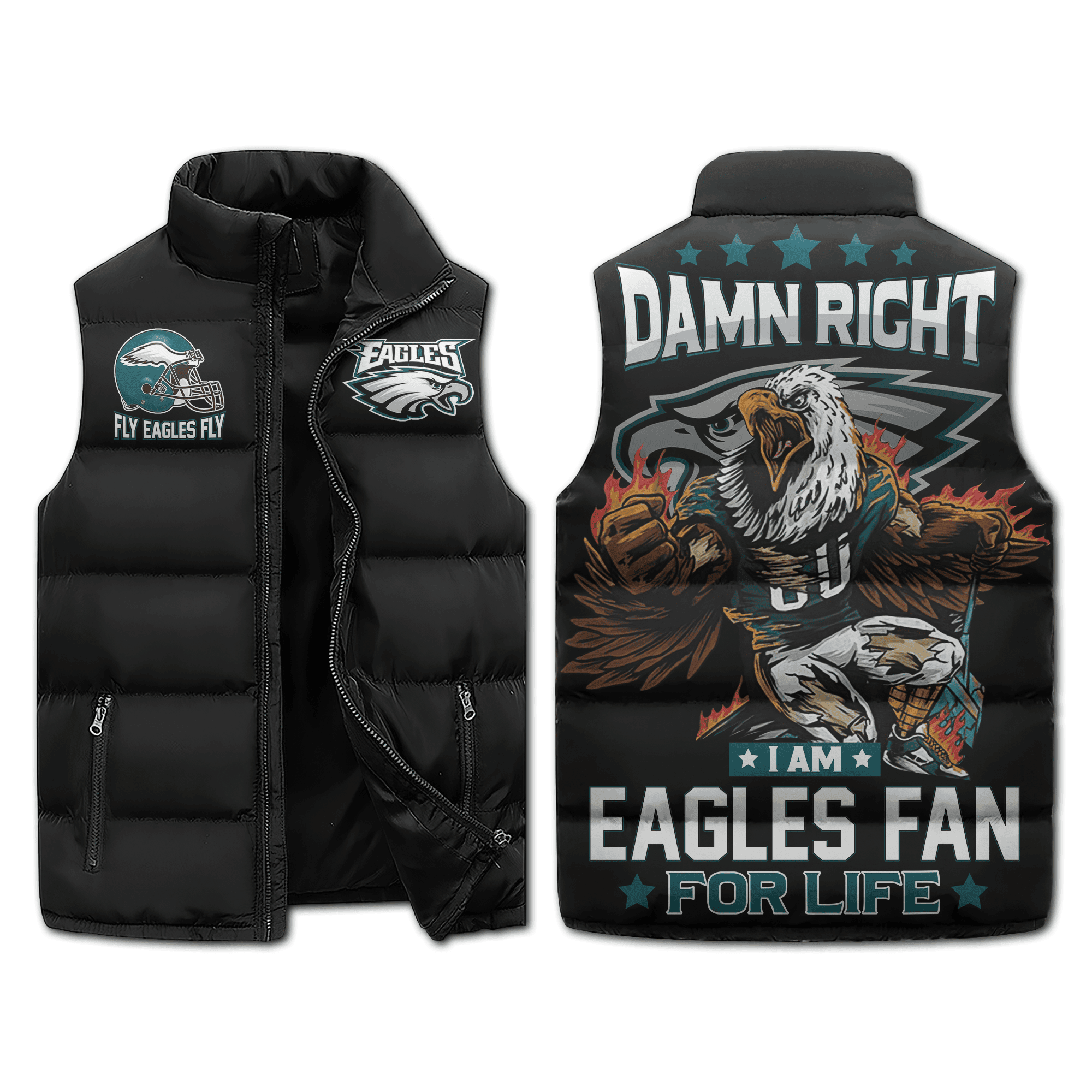 Philadelphia Eagles NFL Sleeveless Puffer Jacket
