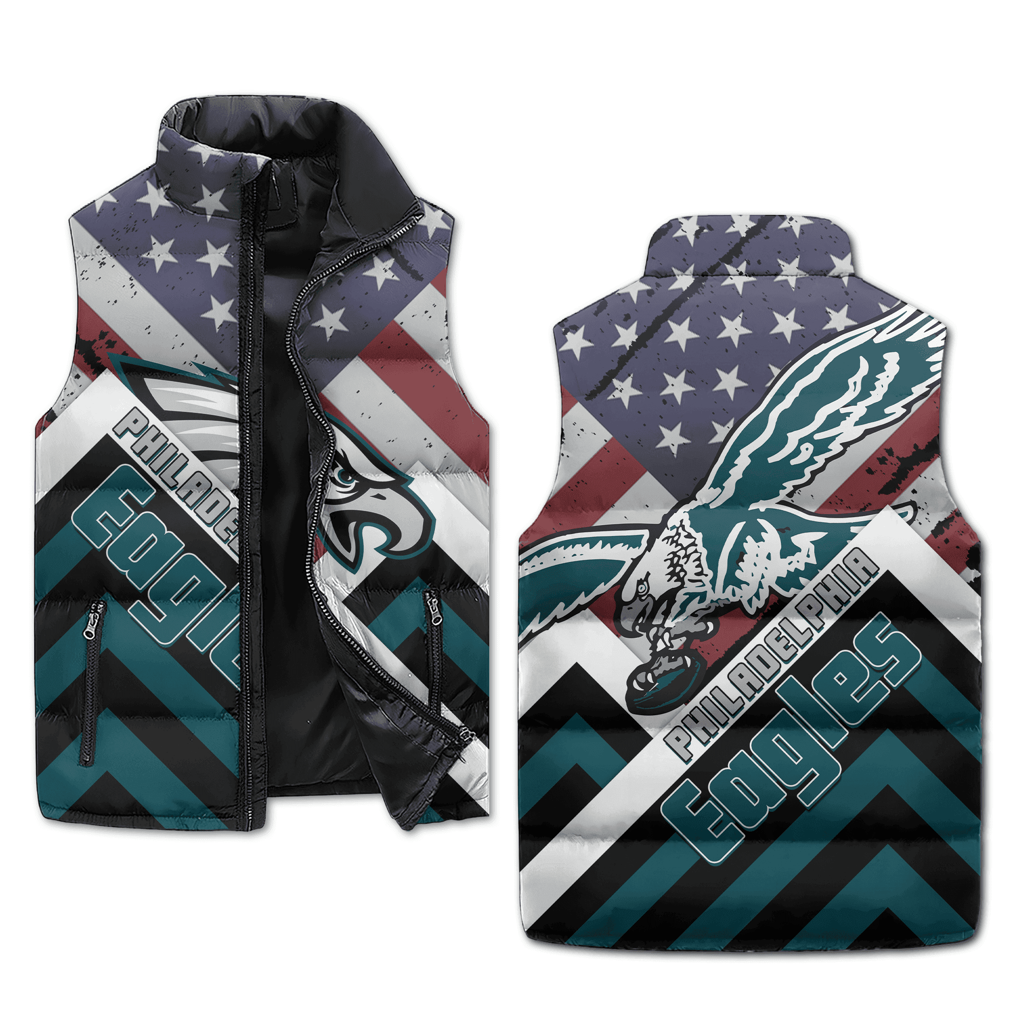 Philadelphia Eagles NFL Sleeveless Puffer Jacket
