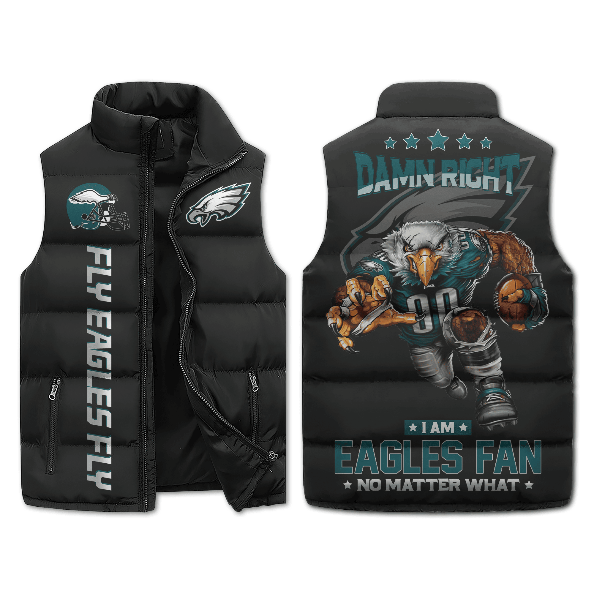 Philadelphia Eagles NFL Sleeveless Puffer Jacket