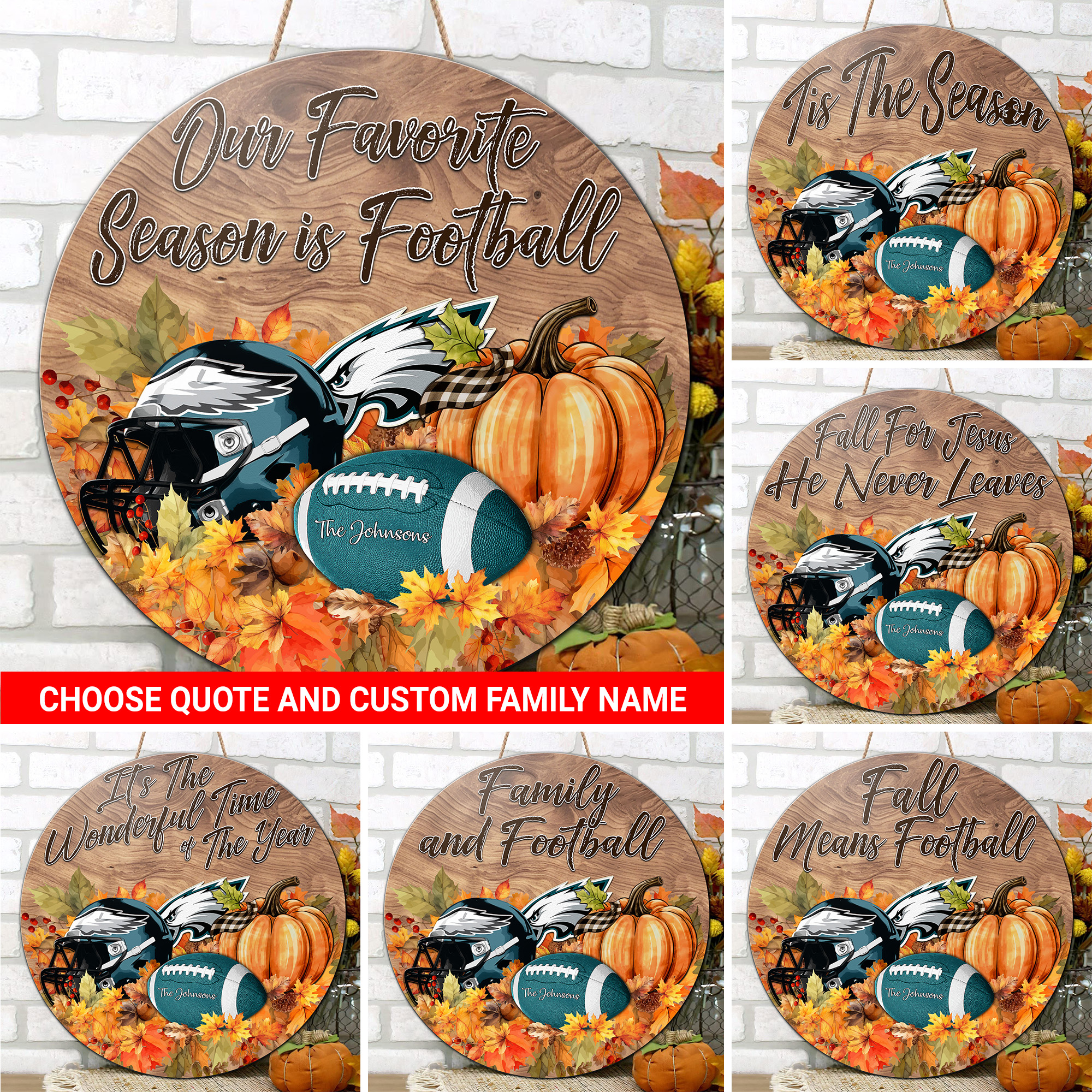Philadelphia Eagles Shape Wooden Sign Custom Your Family Name And Choose Your Quotes, Sport Sign