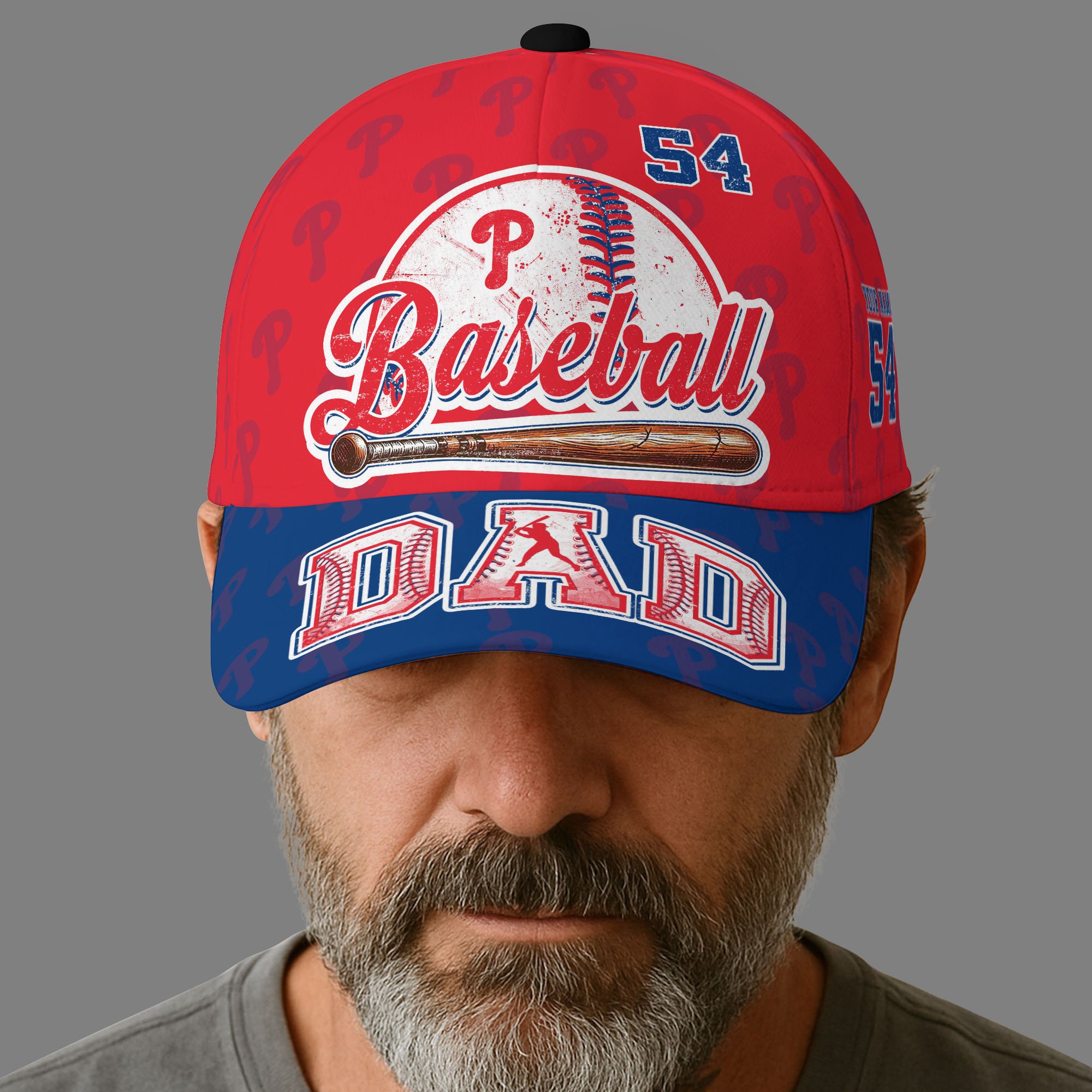 Philadelphia Phillies Cap Custom Name And Number, Sport Cap For Fan, Fathers Day Gifts