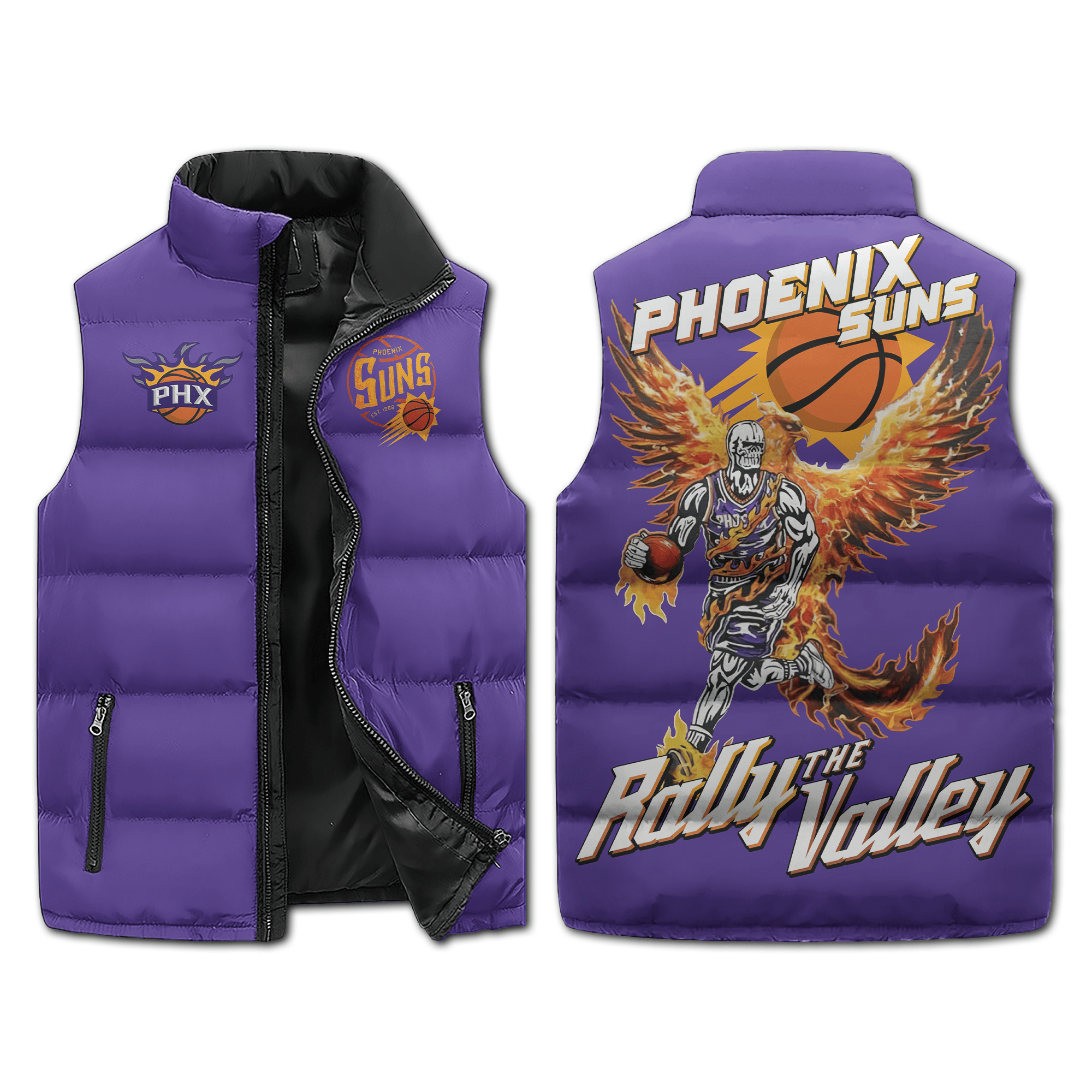 Phoenix Suns NBA Sleeveless Puffer Jacket