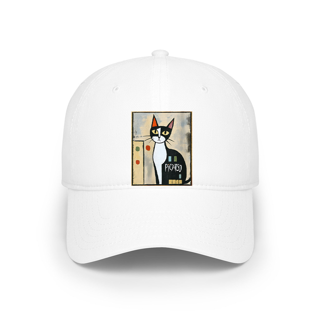 Picatso Funny Cat Vintage Abstract Cap