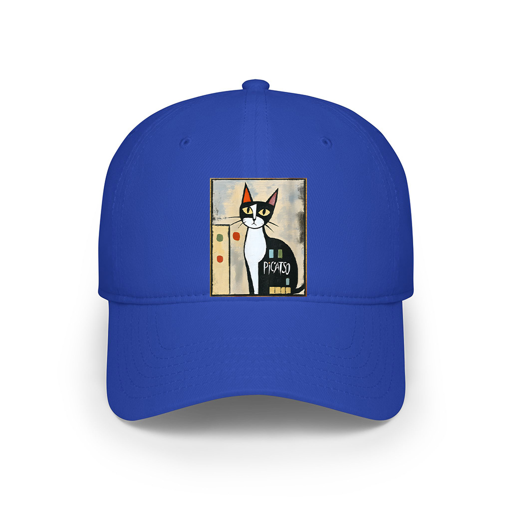 Picatso Funny Cat Vintage Abstract Cap - Image 3