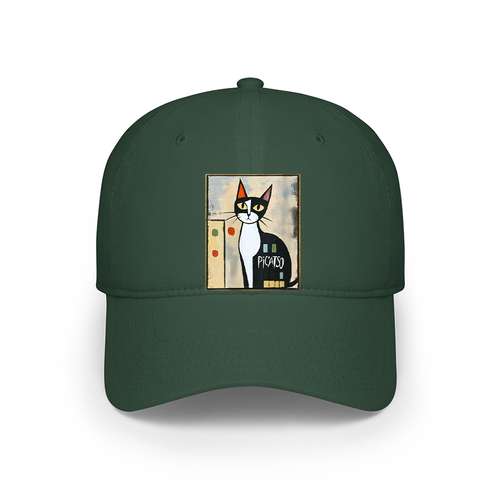 Picatso Funny Cat Vintage Abstract Cap - Image 4