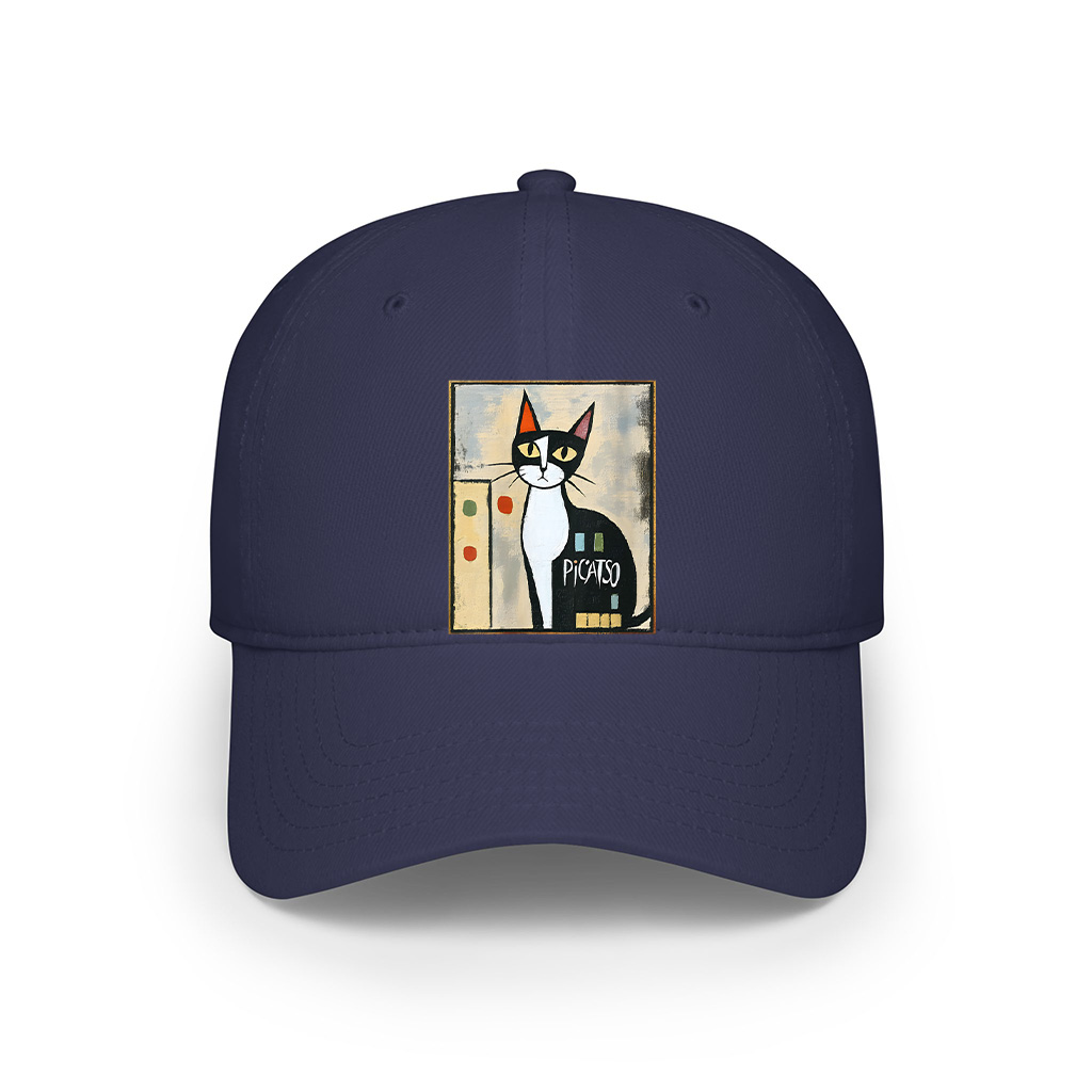 Picatso Funny Cat Vintage Abstract Cap - Image 6