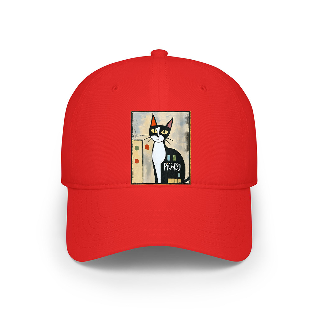 Picatso Funny Cat Vintage Abstract Cap - Image 7