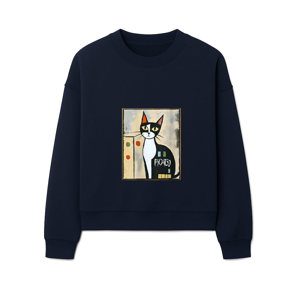 Picatso Funny Cat Vintage Abstract Sweatshirts - Image 5