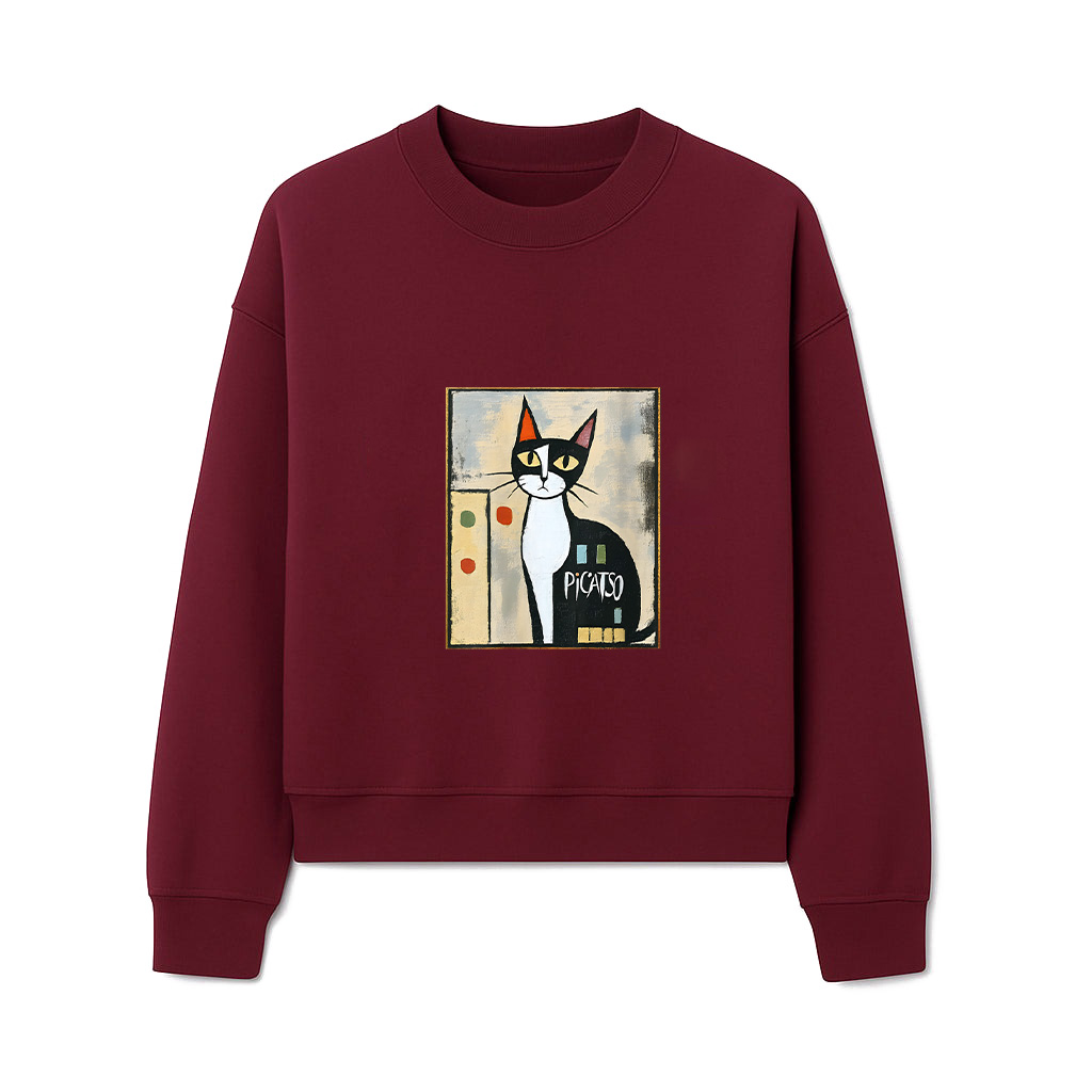 Picatso Funny Cat Vintage Abstract Sweatshirts - Image 6