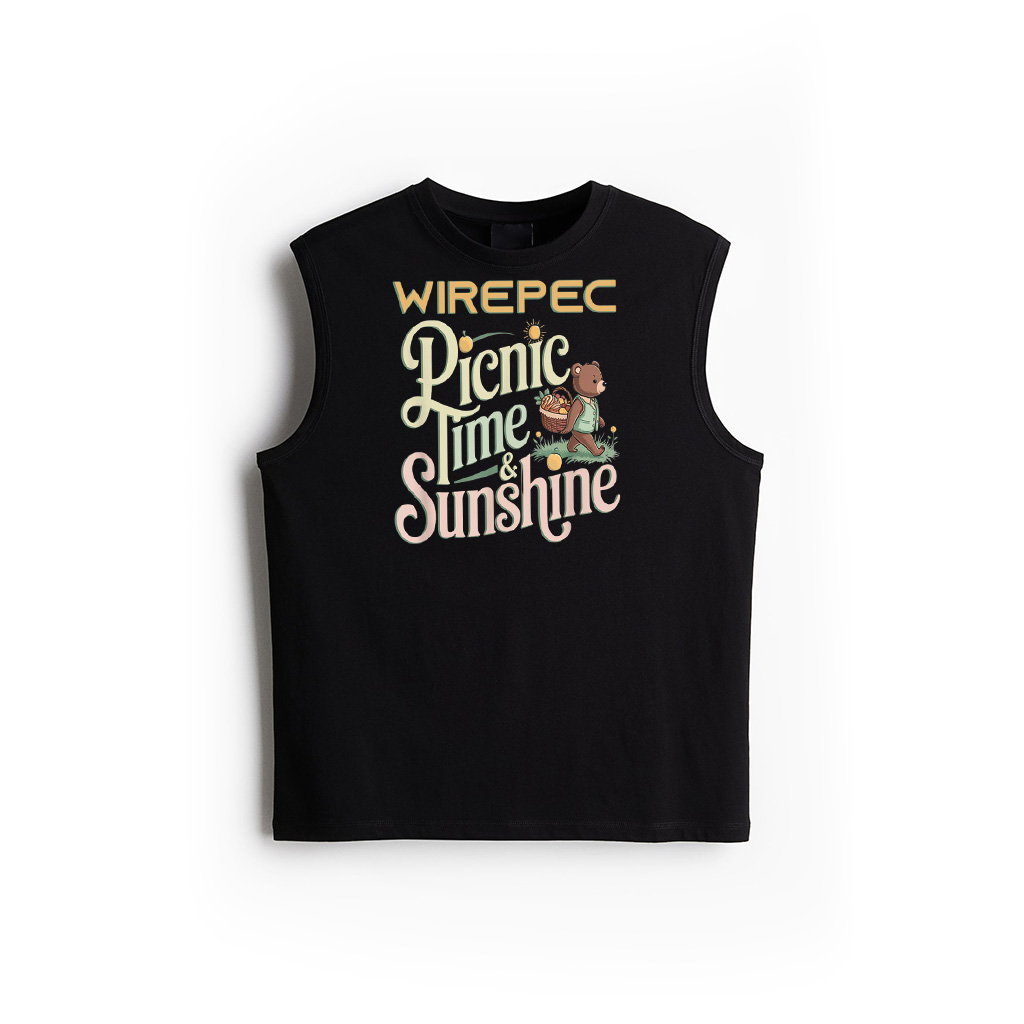 Picnic Time Sunshine Bear Basket Nature Day Tank Top