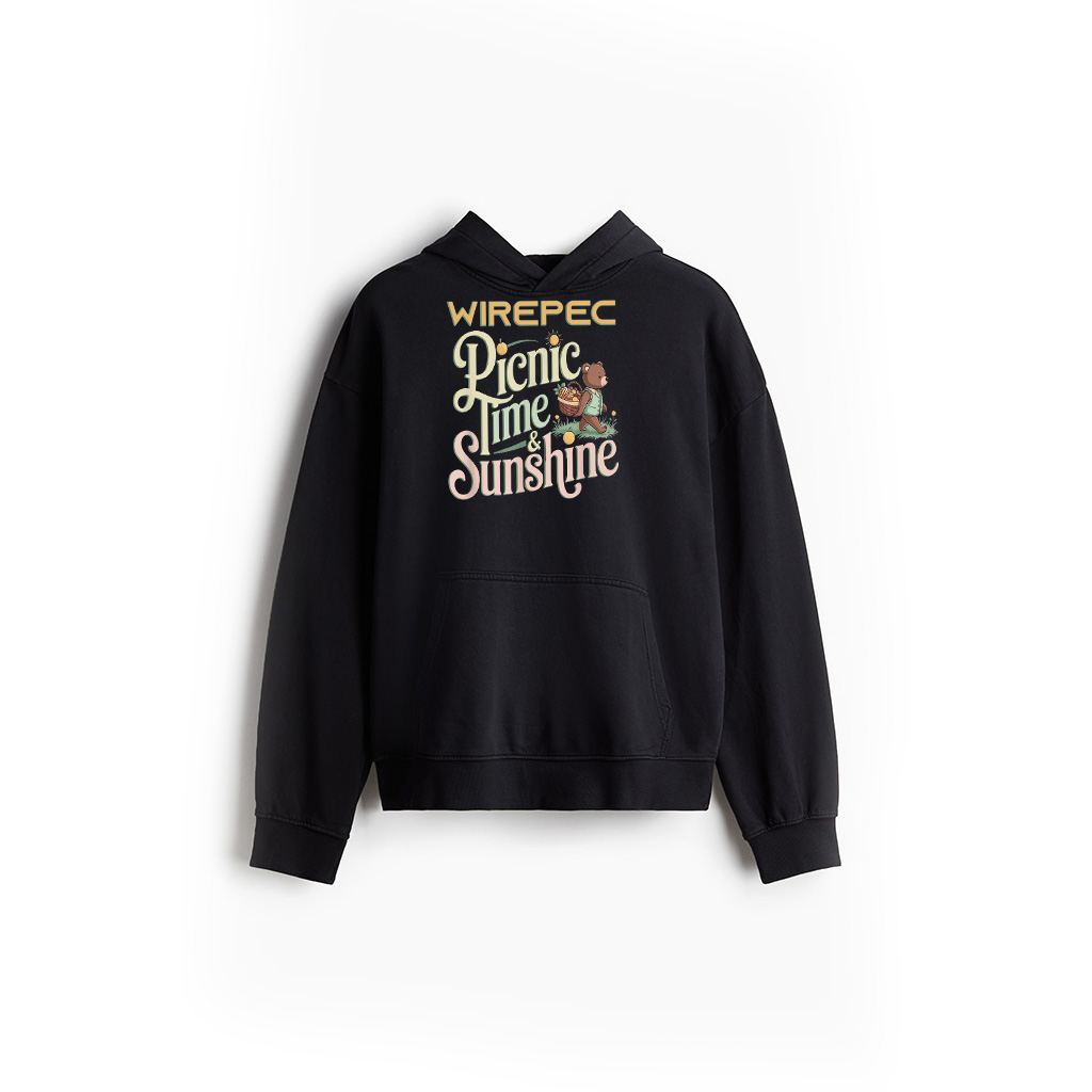 Picnic Time Sunshine Bear Basket Nature Day Hoodie