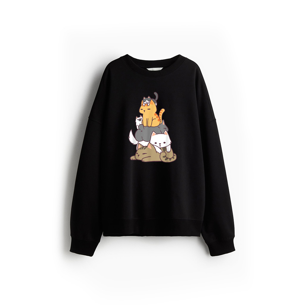 Pile Of Kitty Cats Funny Cute Cat Lover Gift Sweatshirt