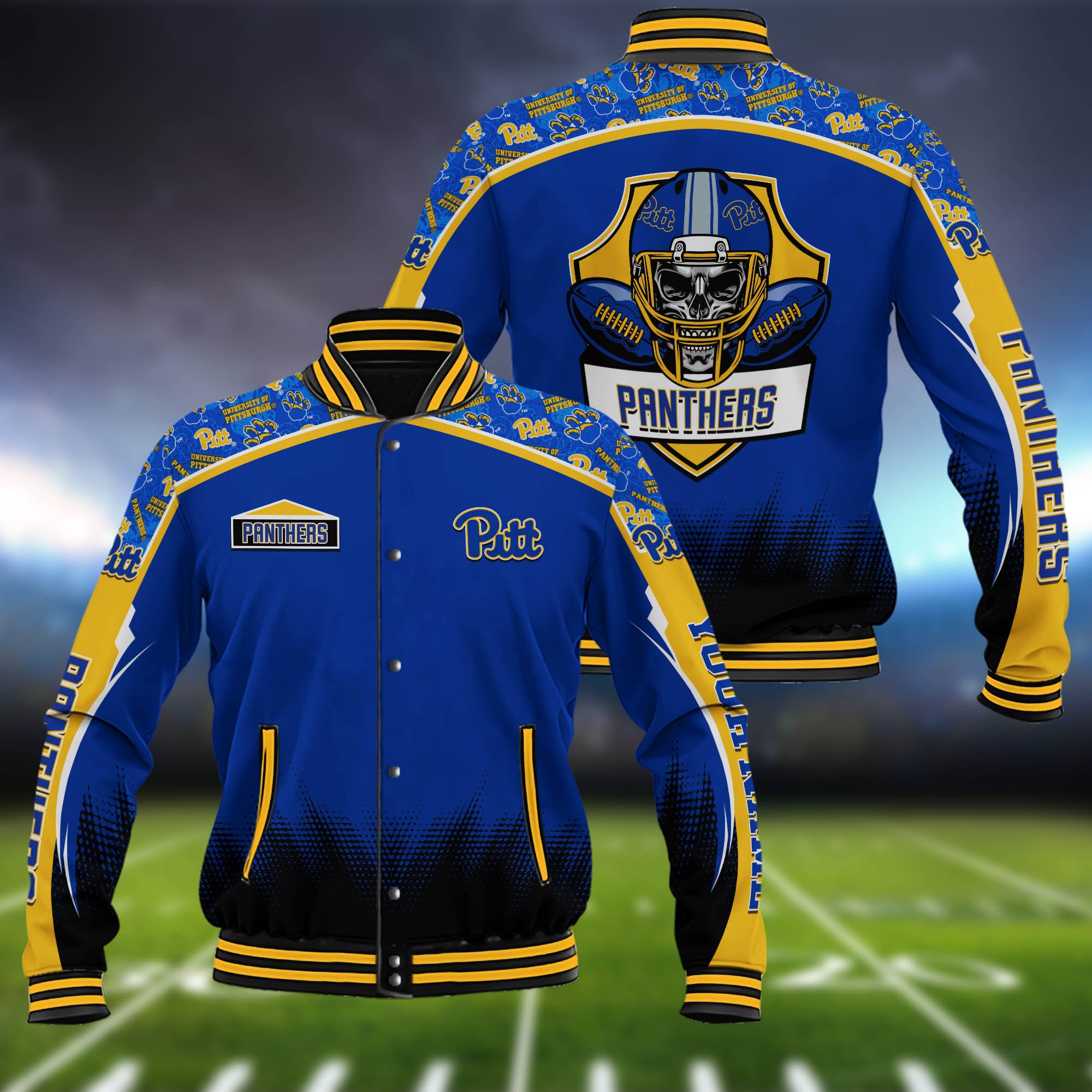 Pittsburgh Panthers Baseball Jacket Custom Name, Sport Team Jacket, Sport Gifts 