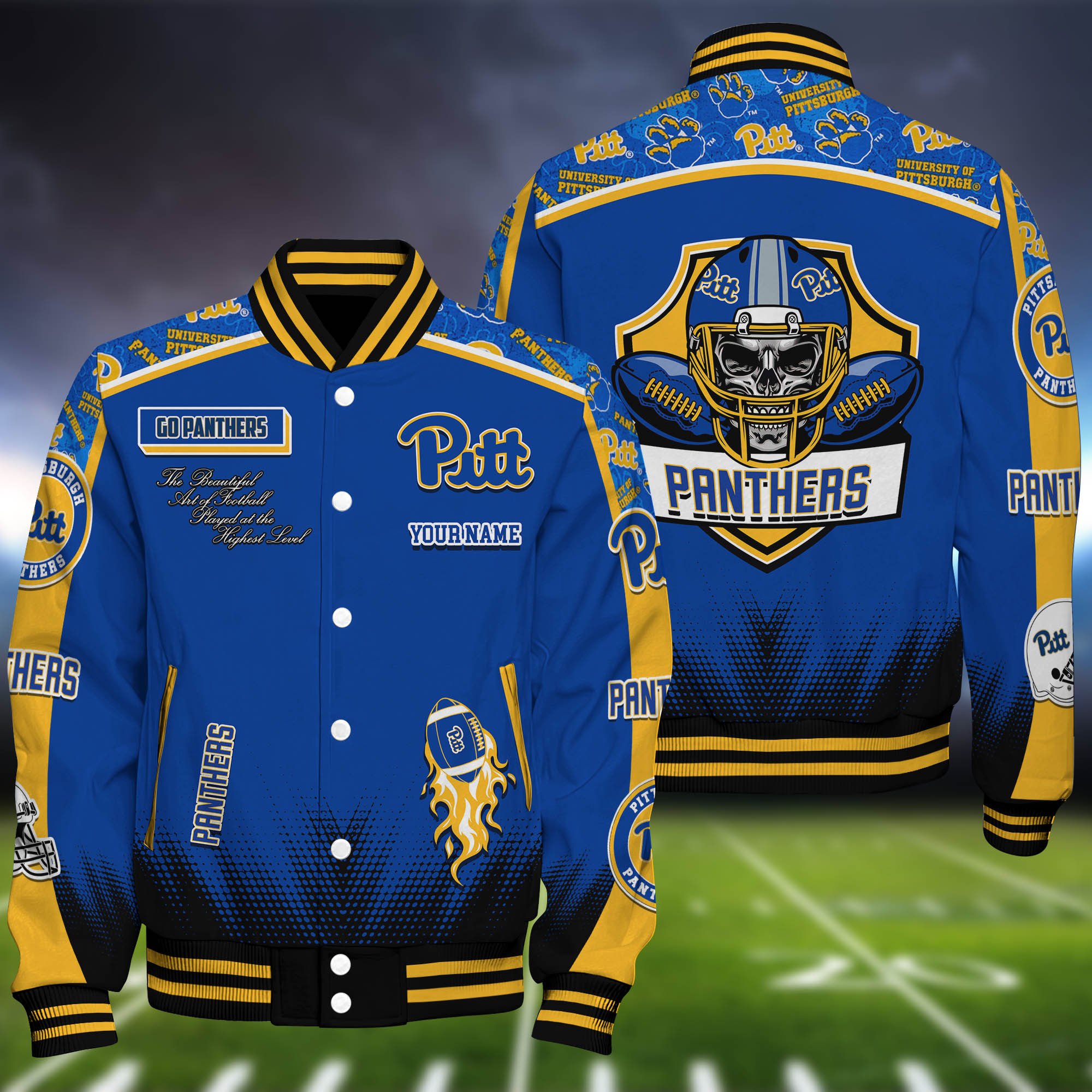 Pittsburgh Panthers Baseball Jacket Personalized Your Name, Jackets For Sport Fans 