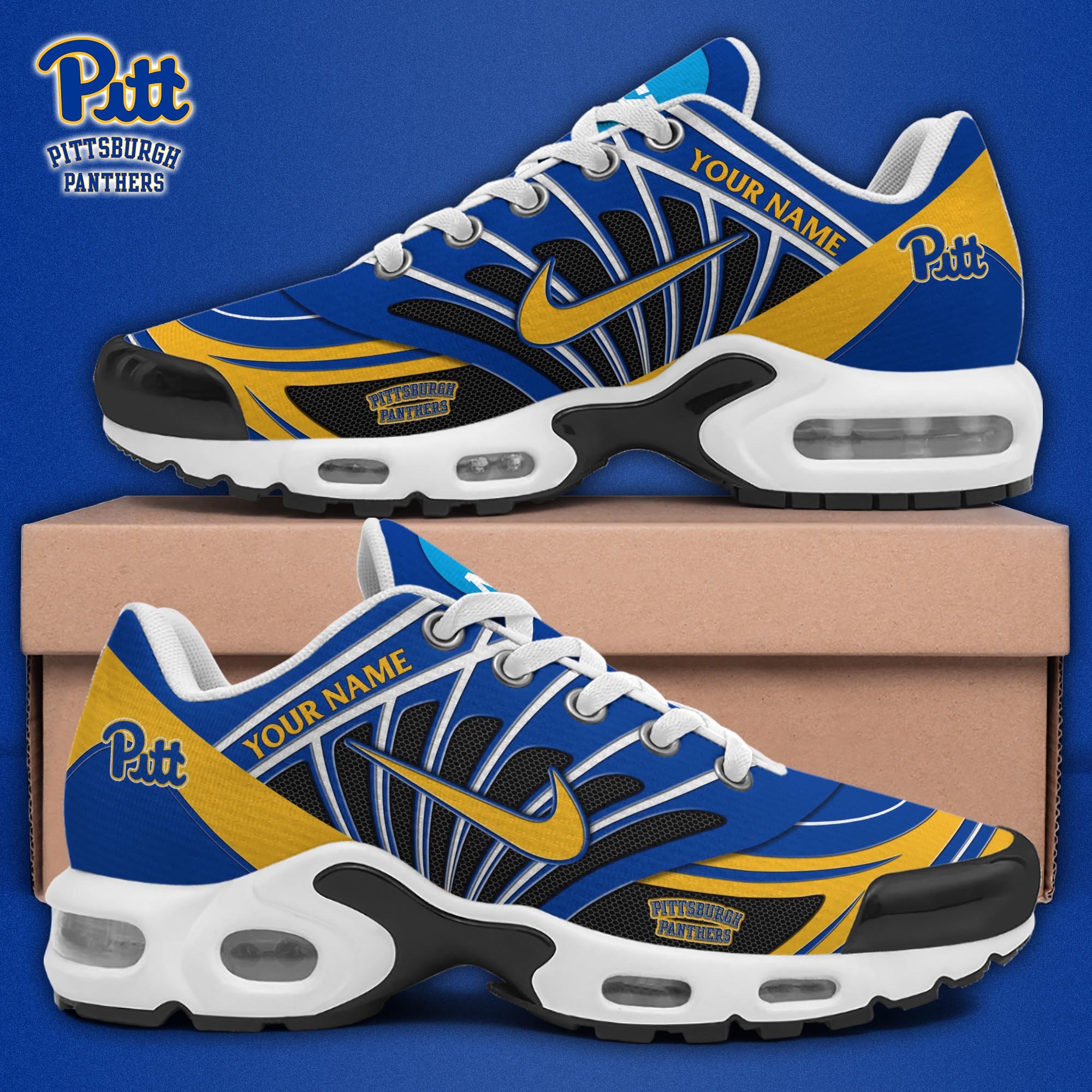 Pittsburgh Panthers TN Shoes 2025 Version Custom Name, Sport Shoes For Fan, Fan Gifts