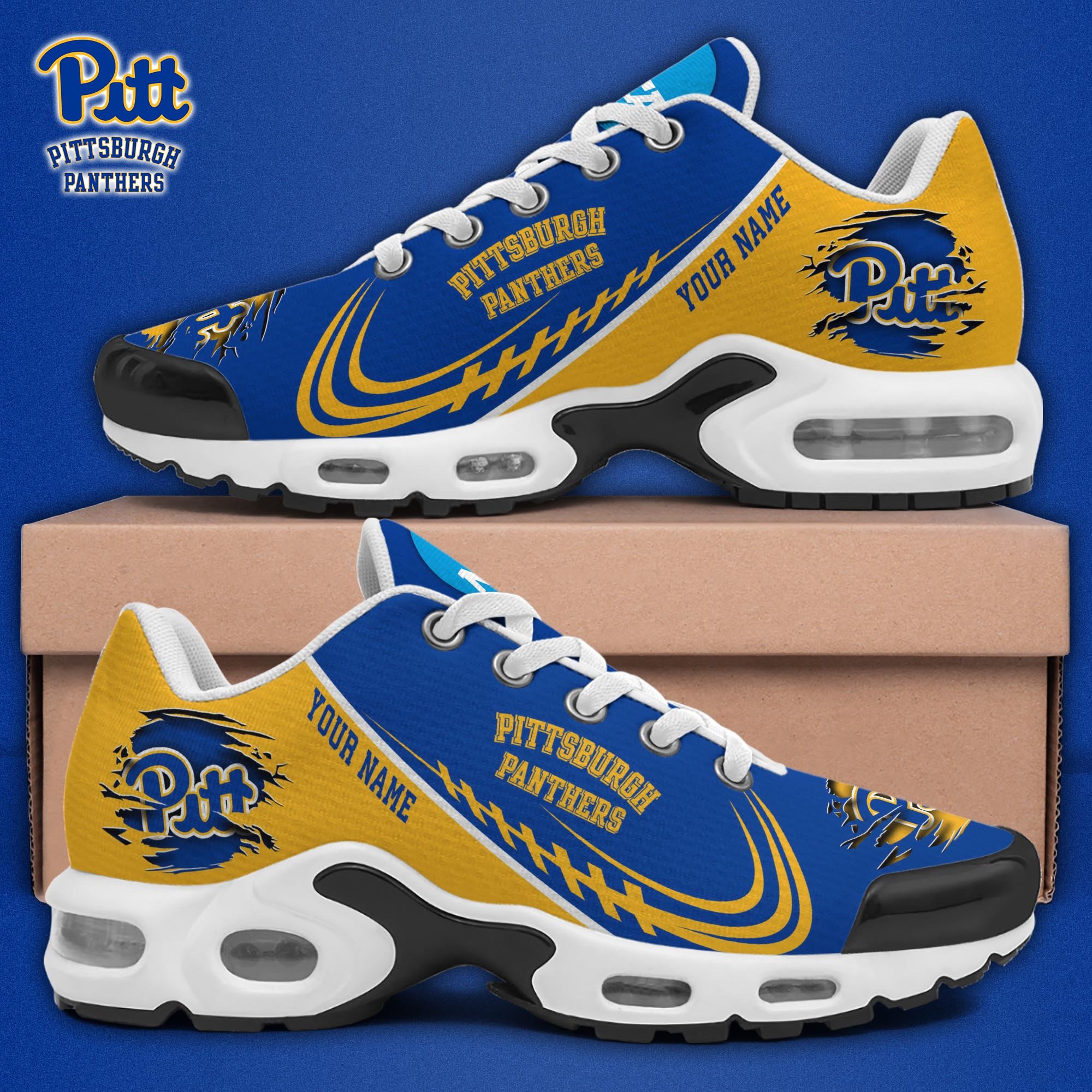 Pittsburgh Panthers TN Shoes 2025 Version Custom Name, Sport Shoes For Fan, Fan Gifts