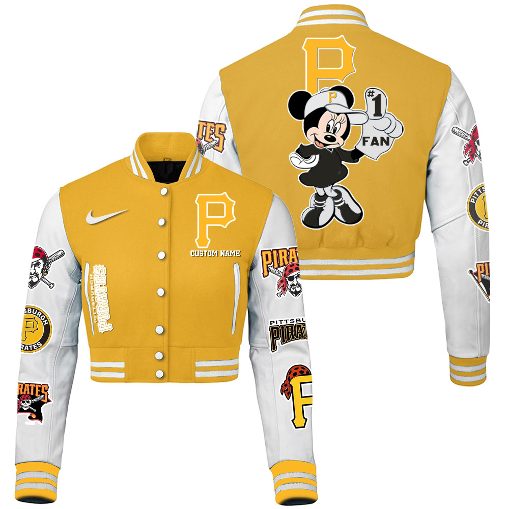 Pittsburgh Pirates MLB Style Cropped Baseball Jacket For Fans