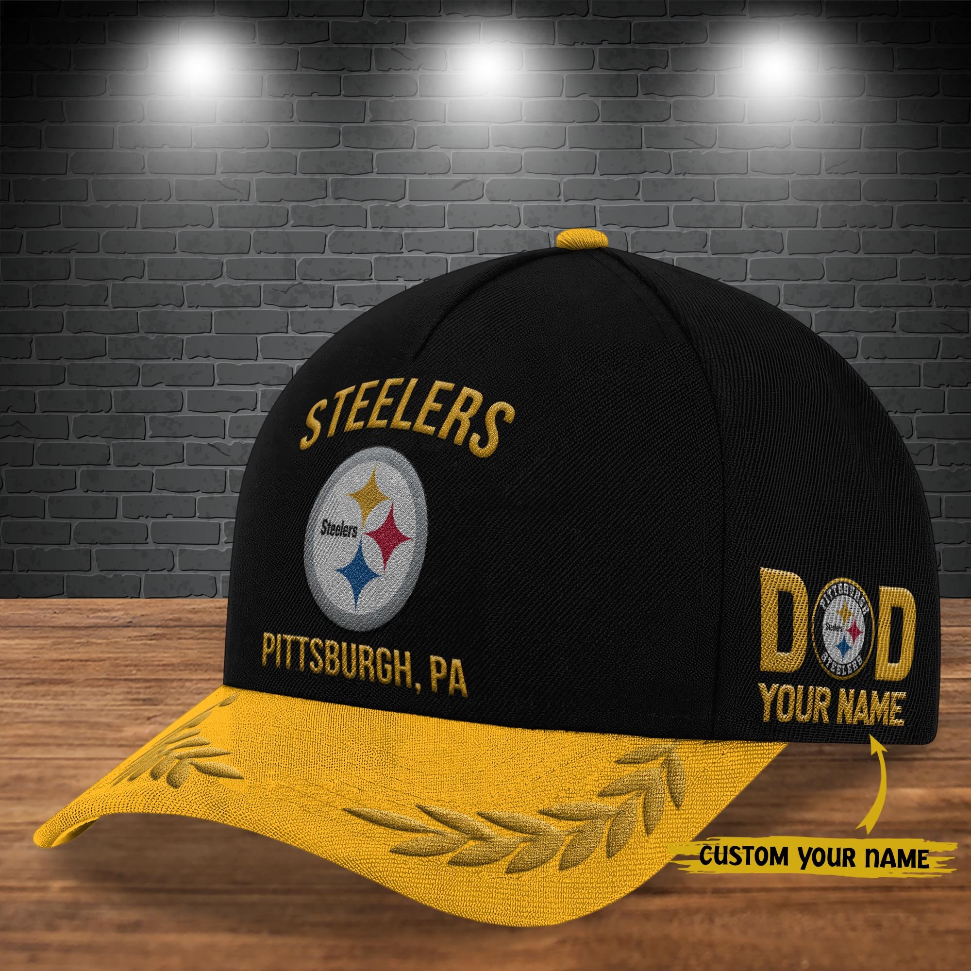 Pittsburgh Steelers Cap New 2025 Version Custom Your Name, Sport Team Cap, Sport Gift For Fans, Fathers Day Gifts