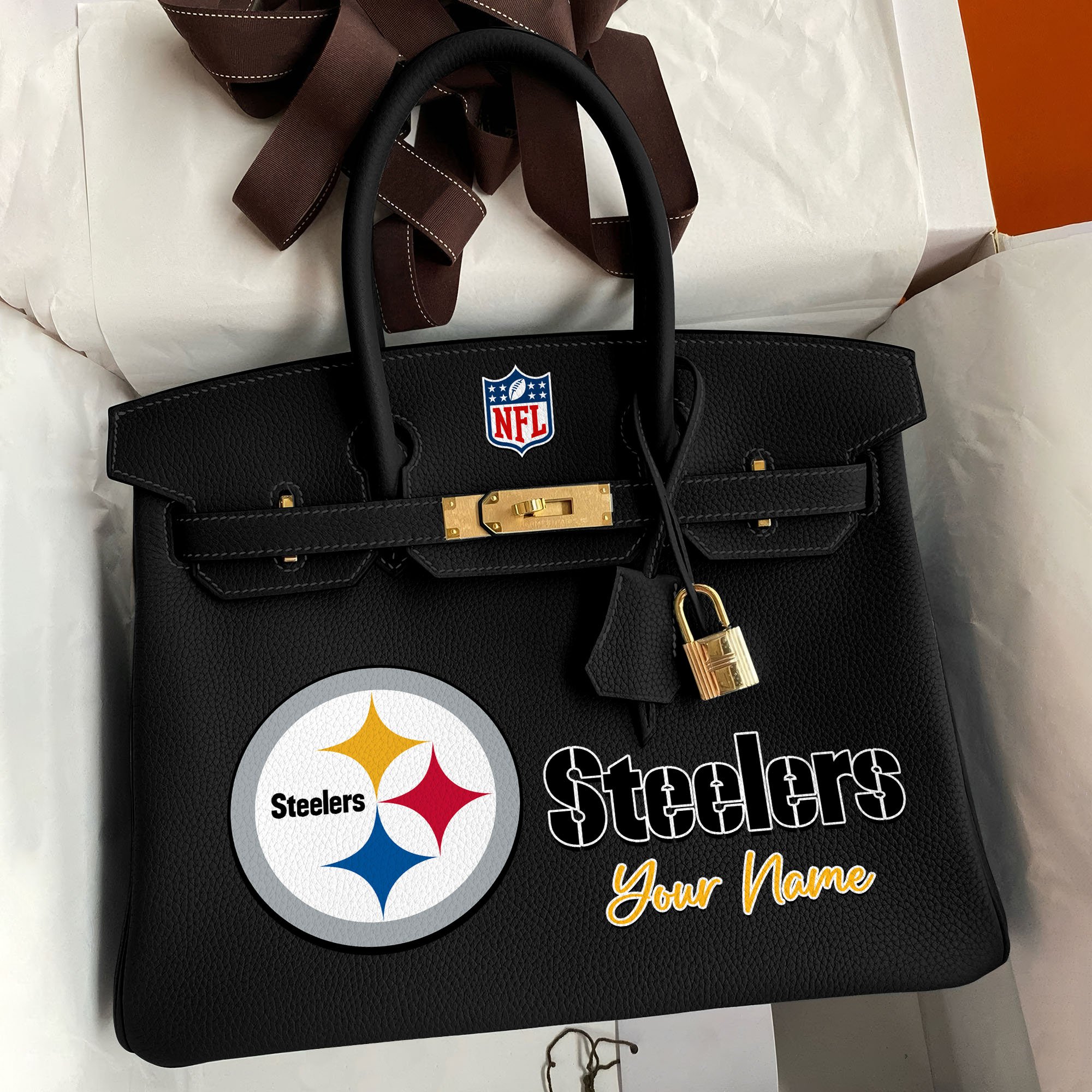 Pittsburgh Steelers Deluxe Handbag For Women Custom Your Name 2025 Versions, Sport Deluxe Handbag