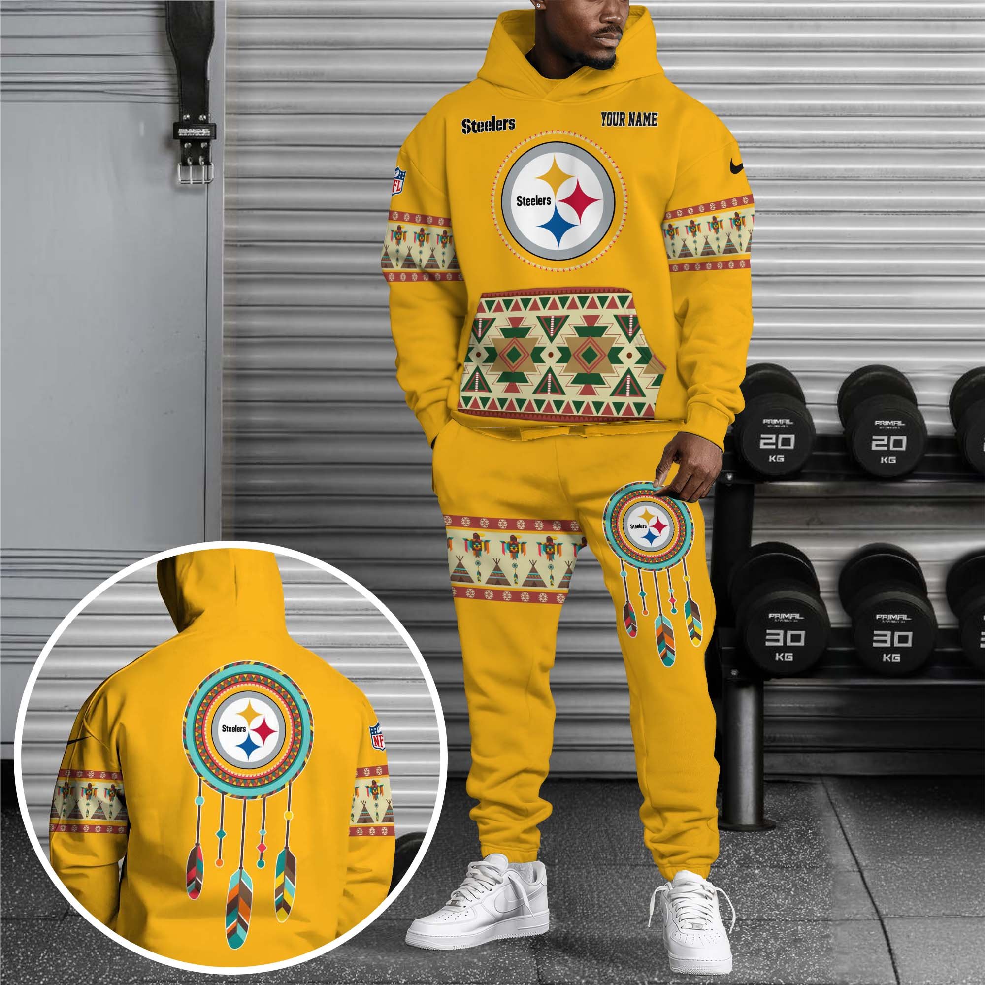 Pittsburgh Steelers Hoodie Sweatpants Set Custom Your Name, Sport Hoodie Sweatpants Set, Sport Gifts For Fan