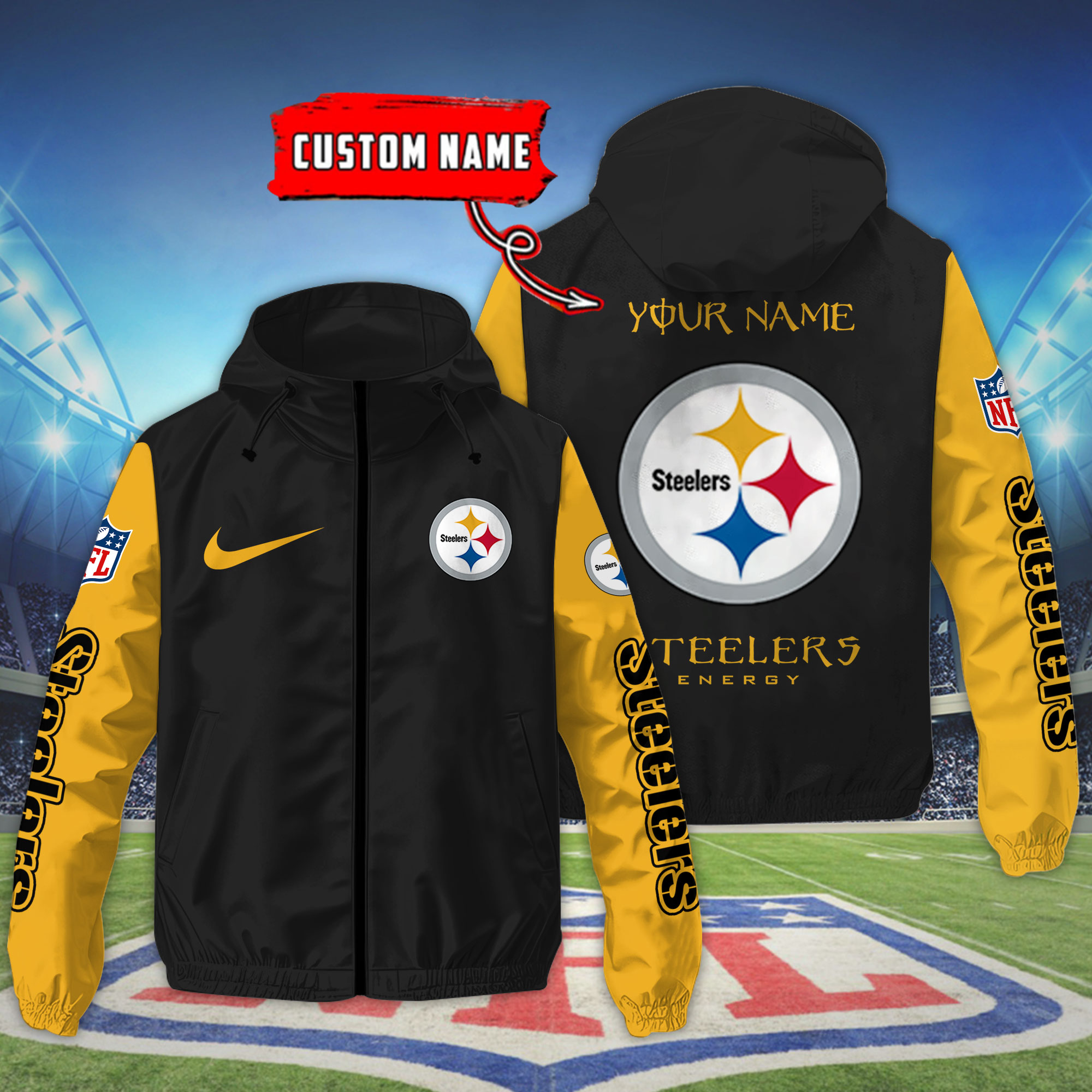 Pittsburgh Steelers NFL Personalized Style Windbreaker Jacket For Fans