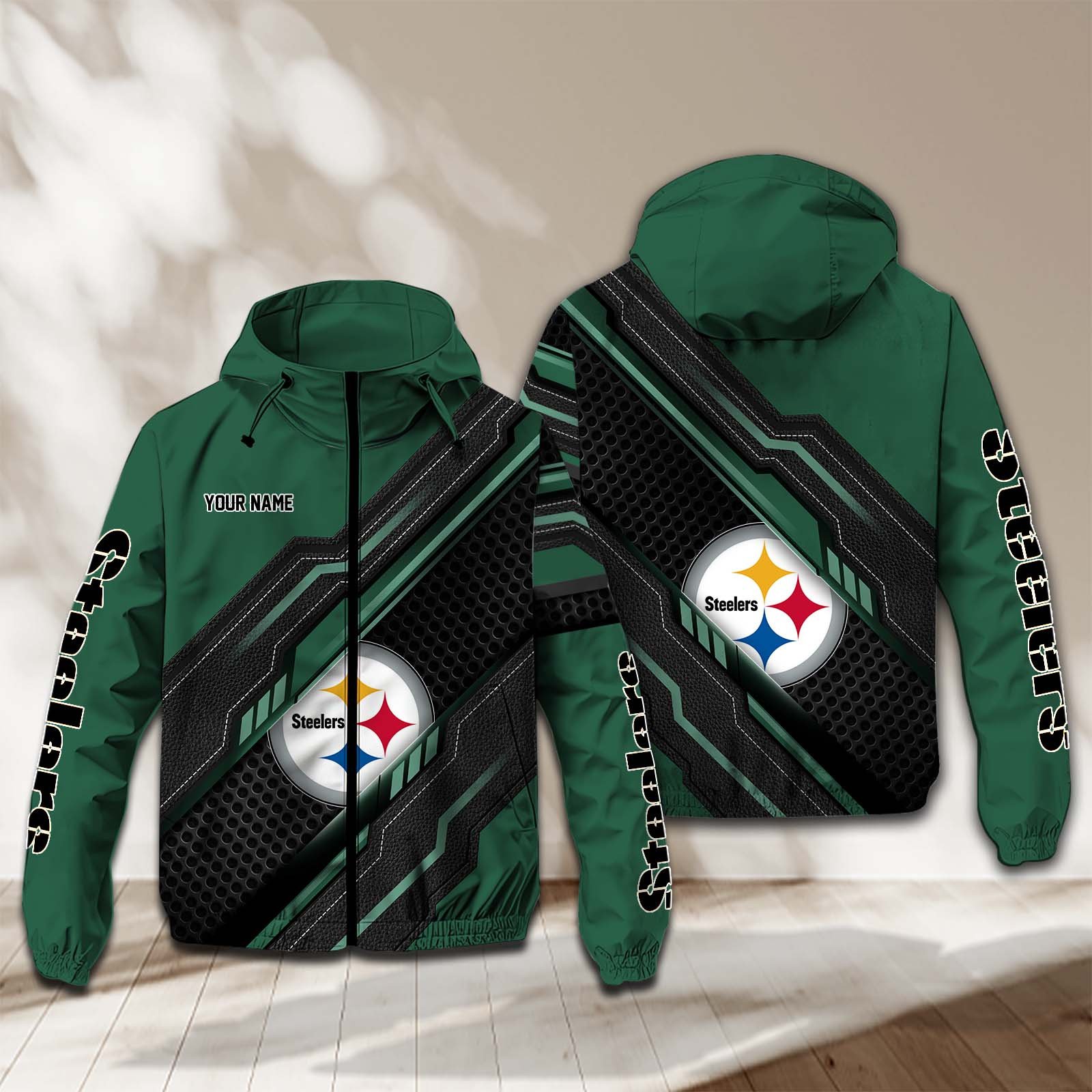 Pittsburgh Steelers NFL Personalized Windbreaker Jacket For Fan