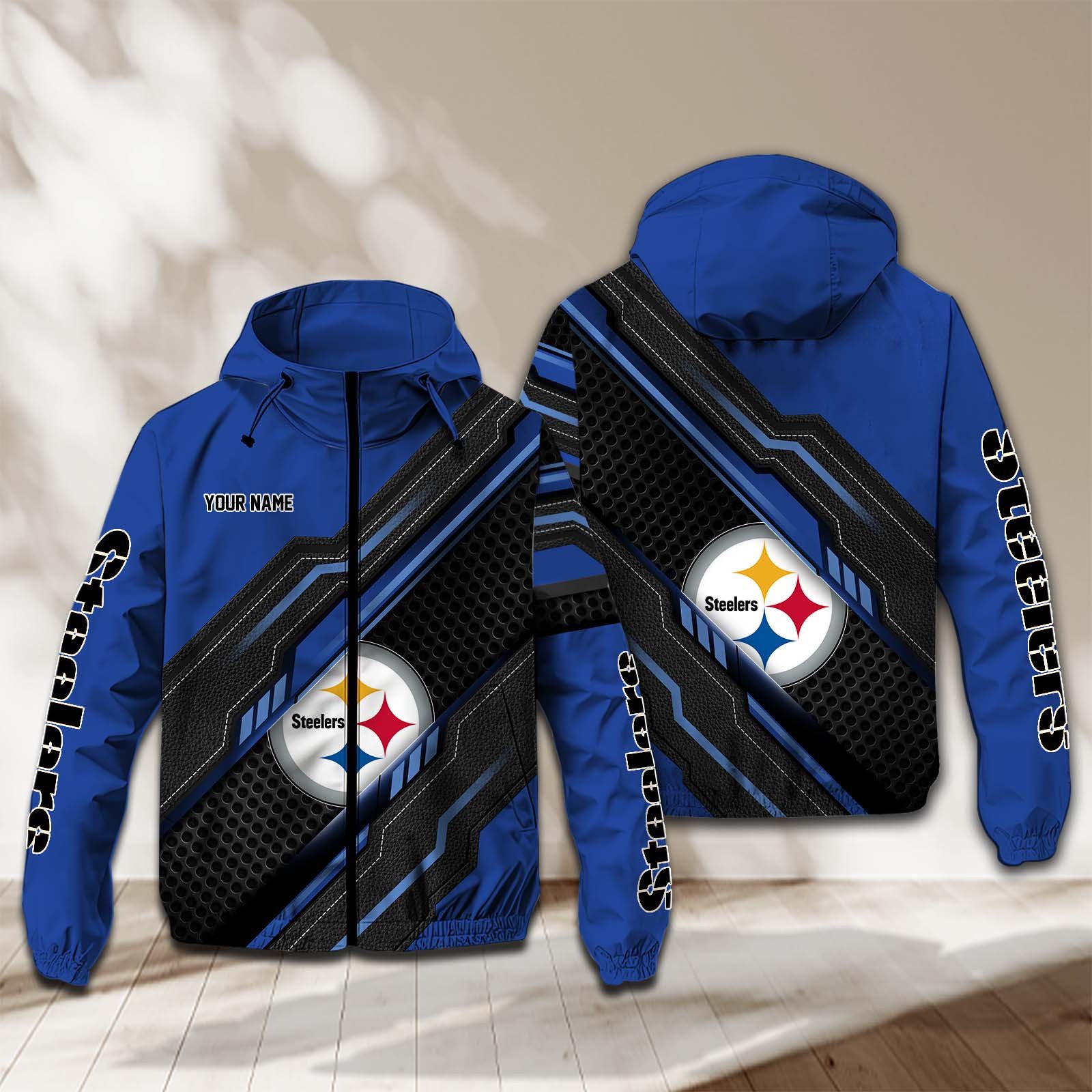 Pittsburgh Steelers NFL Personalized Windbreaker Jacket For Fan