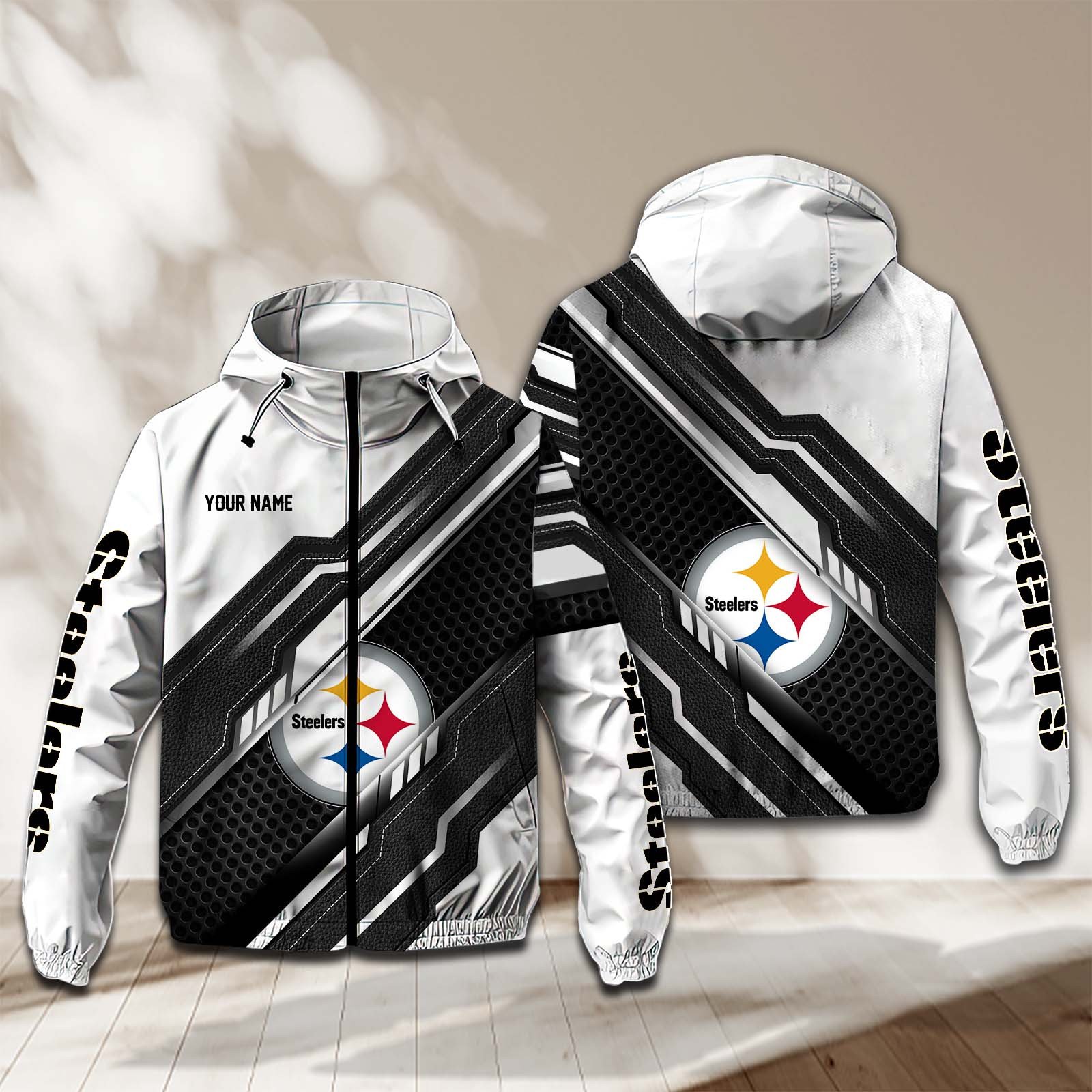 Pittsburgh Steelers NFL Personalized Windbreaker Jacket For Fan