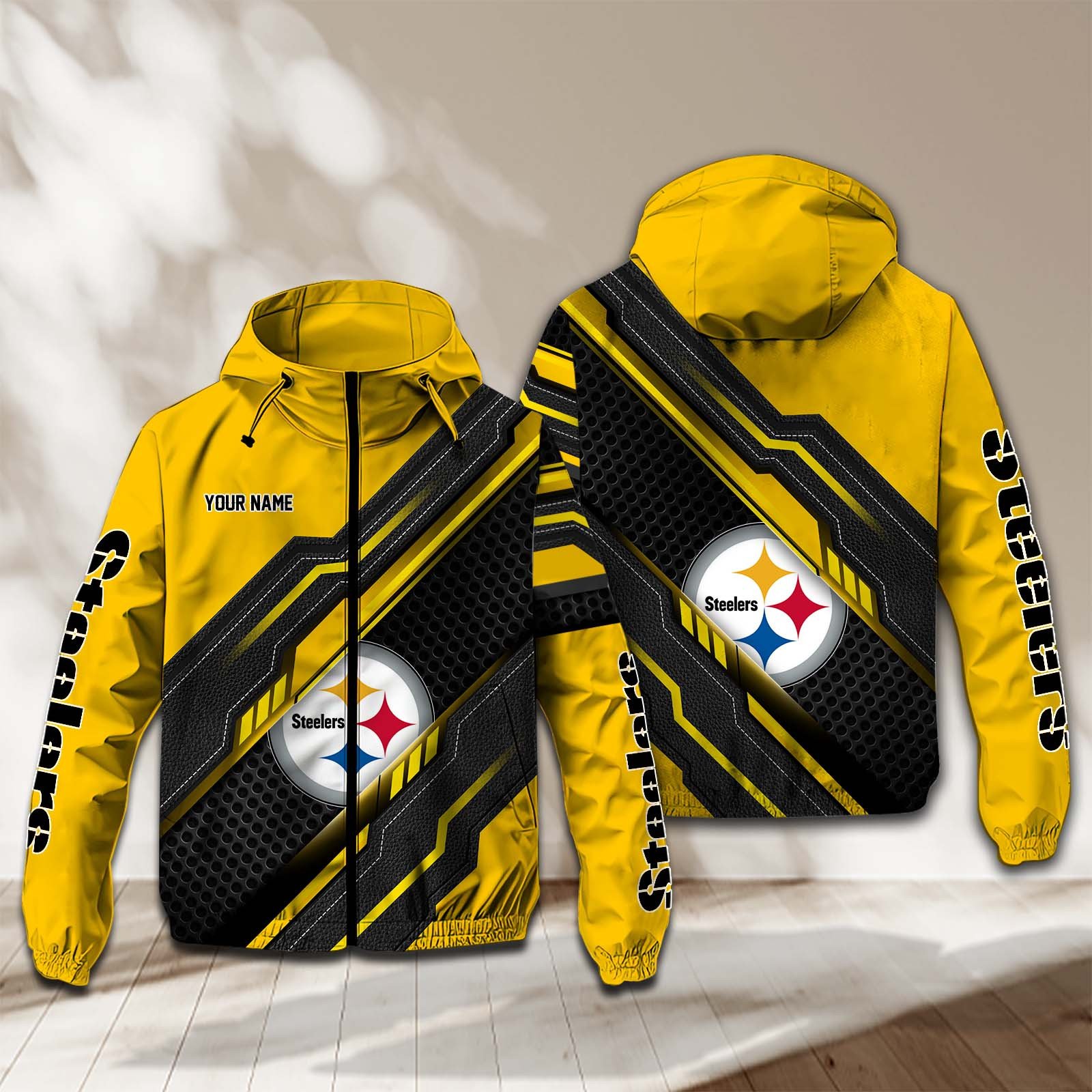Pittsburgh Steelers NFL Personalized Windbreaker Jacket For Fan