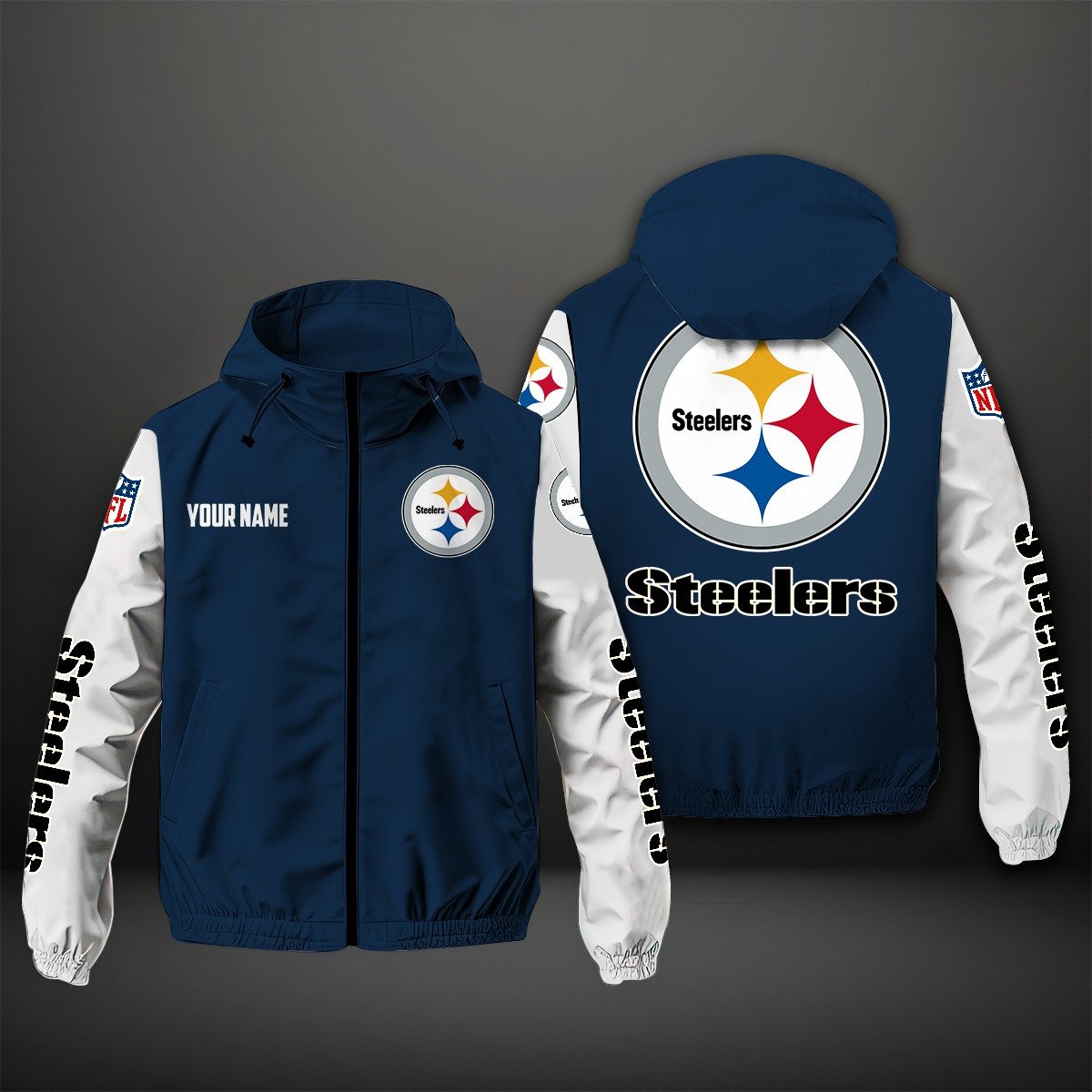 Pittsburgh Steelers NFL Personalized Windbreaker Jacket For Fan