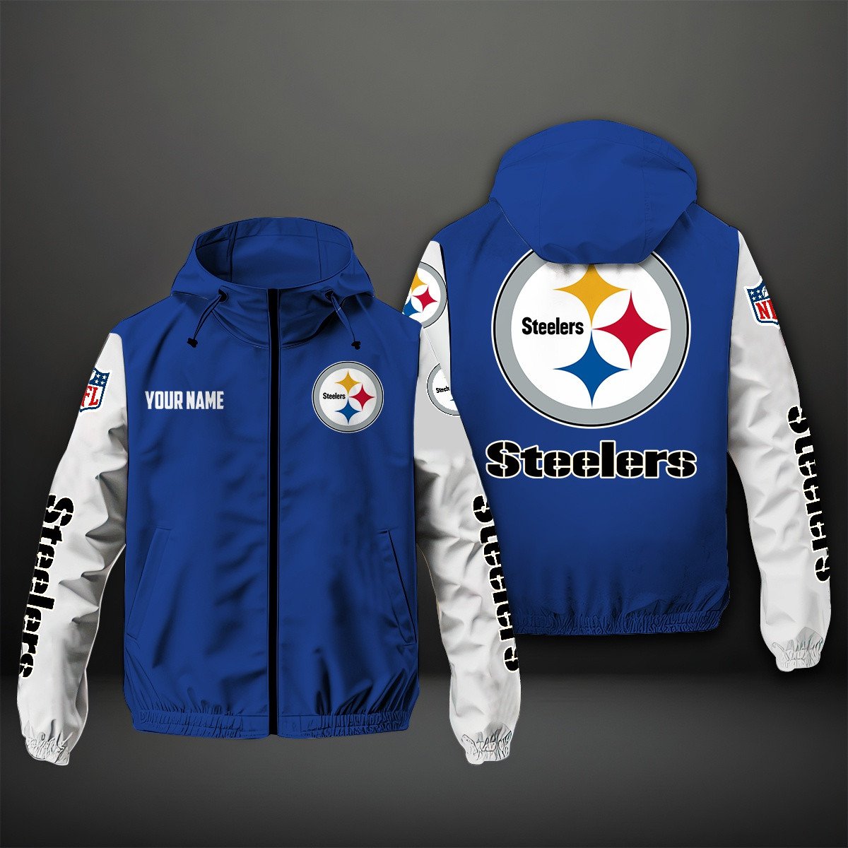Pittsburgh Steelers NFL Personalized Windbreaker Jacket For Fan