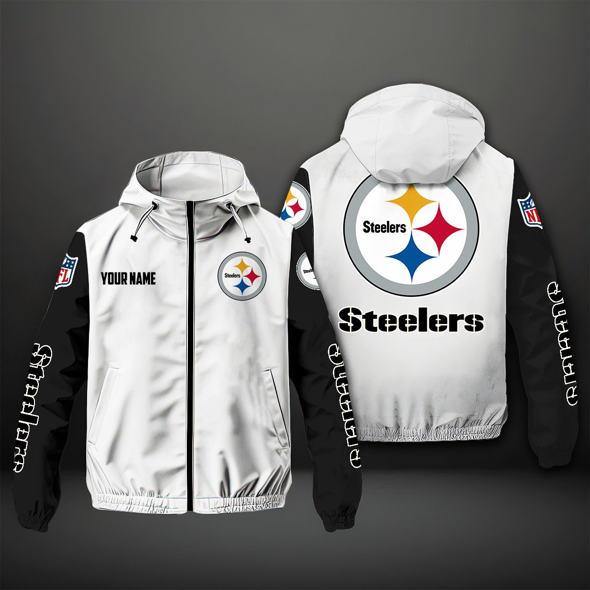 Pittsburgh Steelers NFL Personalized Windbreaker Jacket For Fan