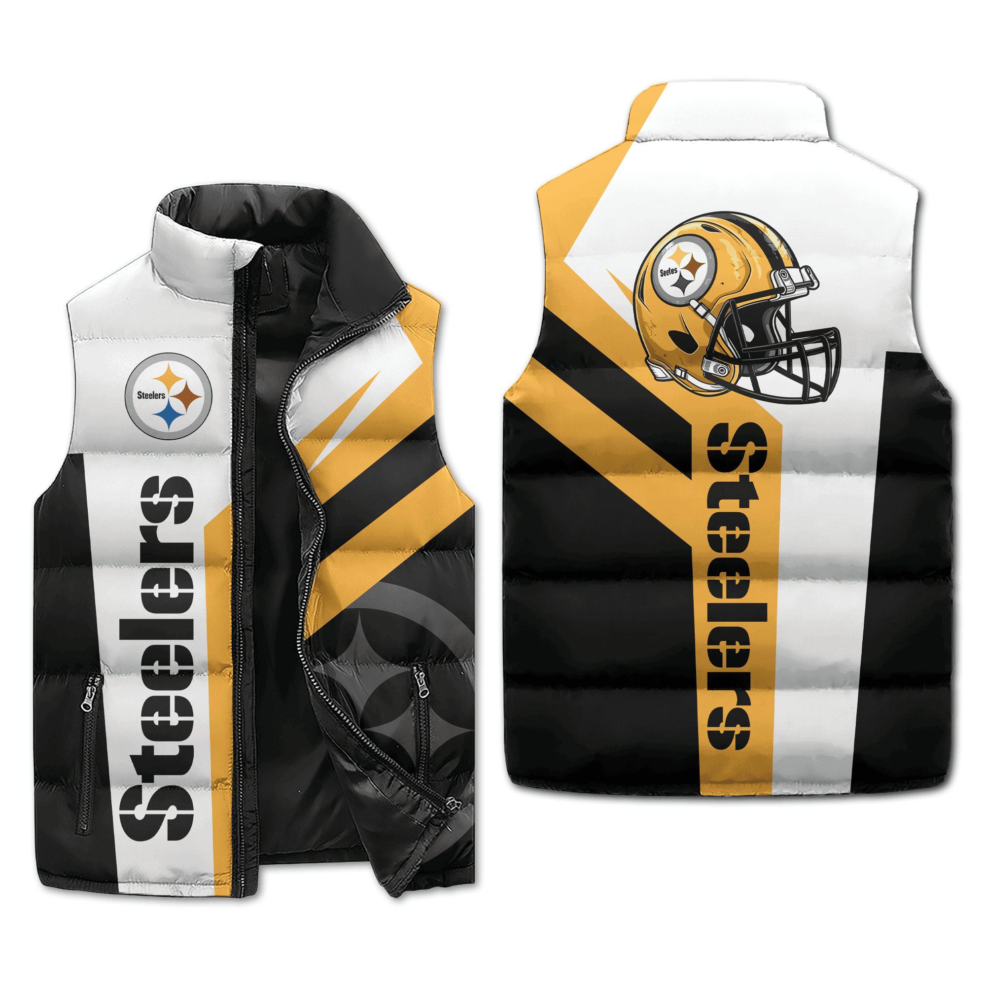 Pittsburgh Steelers NFL Sleeveless Puffer Jacket