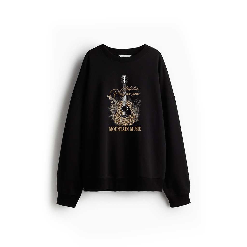 Play Me Some Mountain Music Classic Funny Guitar Sweatshirt