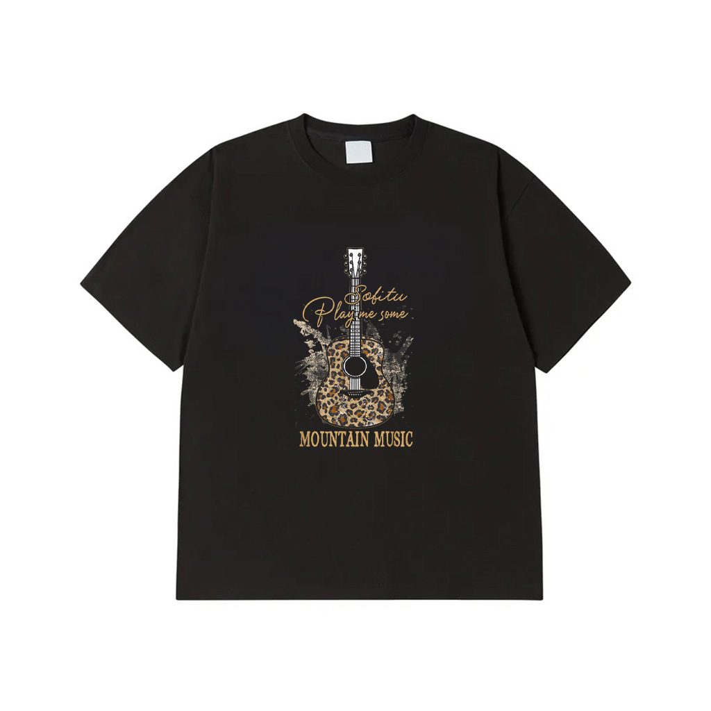 Play Me Some Mountain Music Classic Funny Guitar T-Shirt
