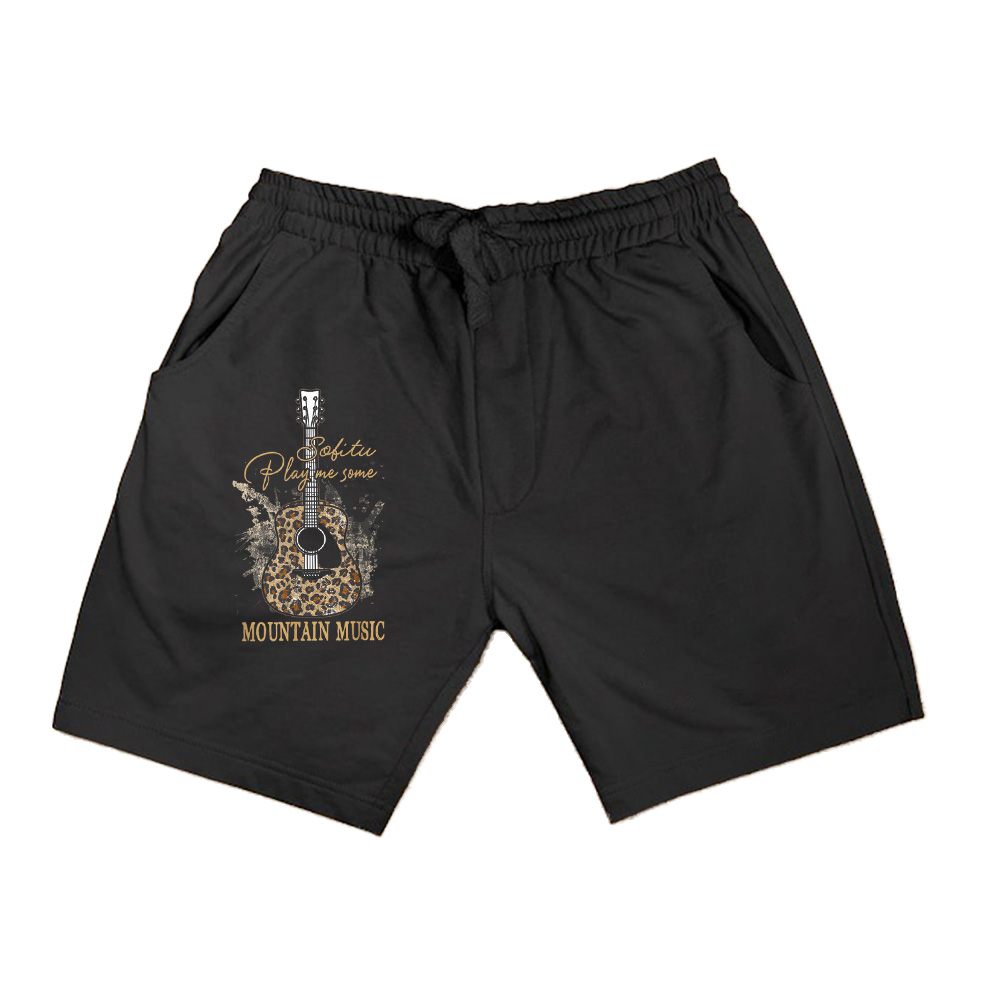 Play Me Some Mountain Music Classic Funny Guitar Shorts