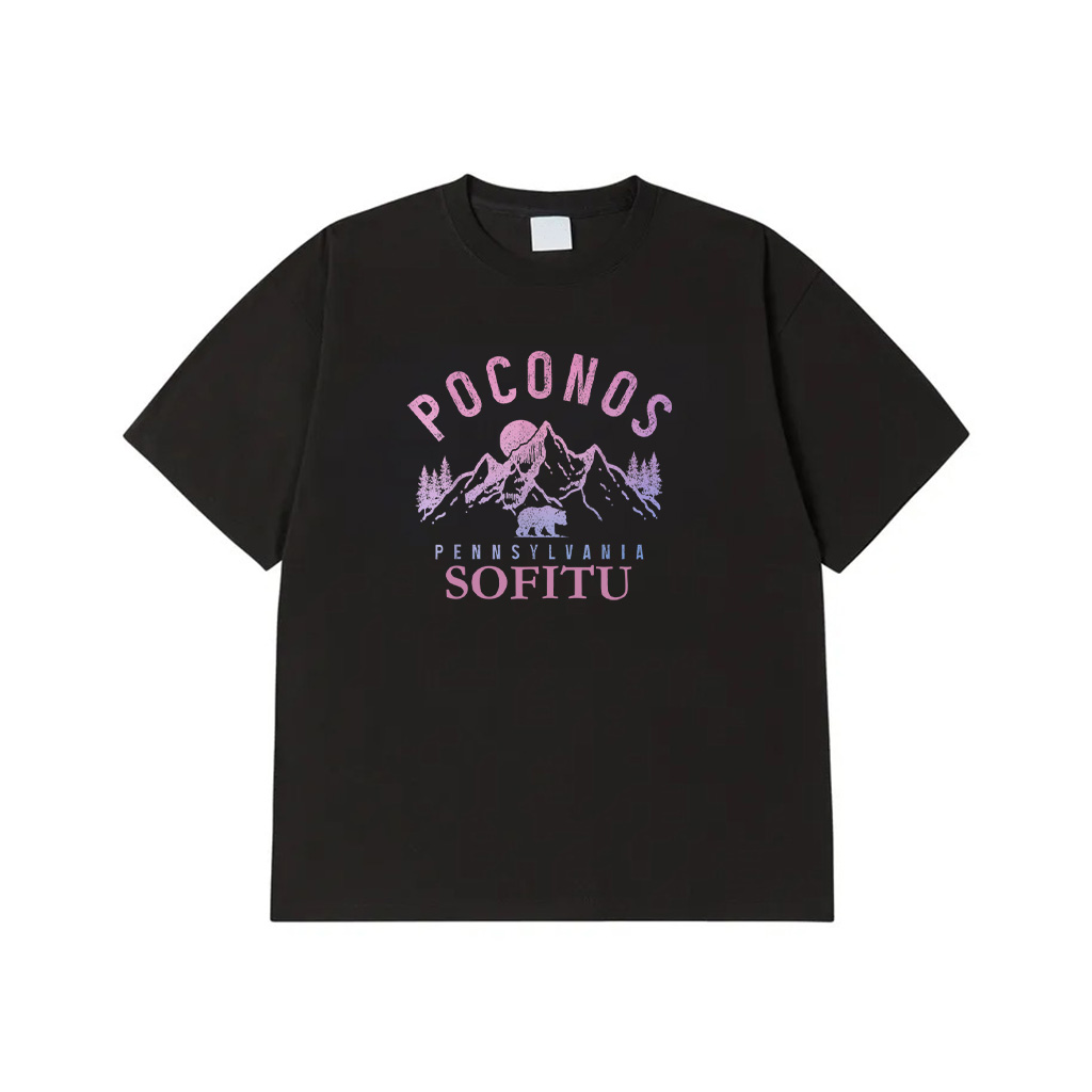 Poconos Pennsylvania Mountains Bear Nature Vintage T-Shirt