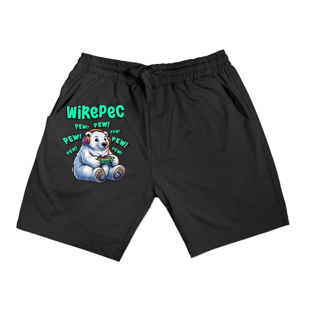 Polar Bear Gamer Pew Funny Video Games Vintage Shorts