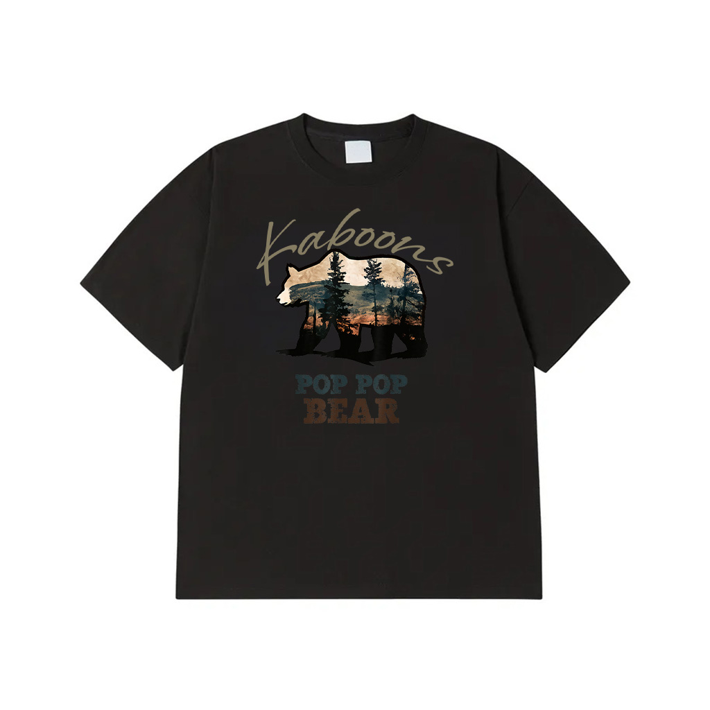 Pop Pop Bear Vintage Retro Funny Poppop Grandpa T-Shirt