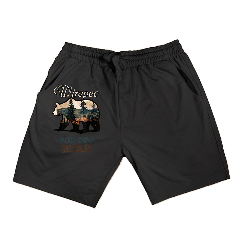 Pop Pop Bear Vintage Retro Funny Poppop Grandpa Shorts